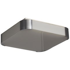 Fine French Art Deco Glass and Nickel Ceiling or Wall Light by Perzel