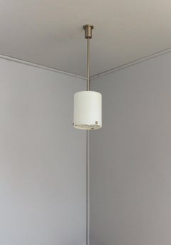 Fine French Art Deco Glass and Nickel Pendant by Perzel