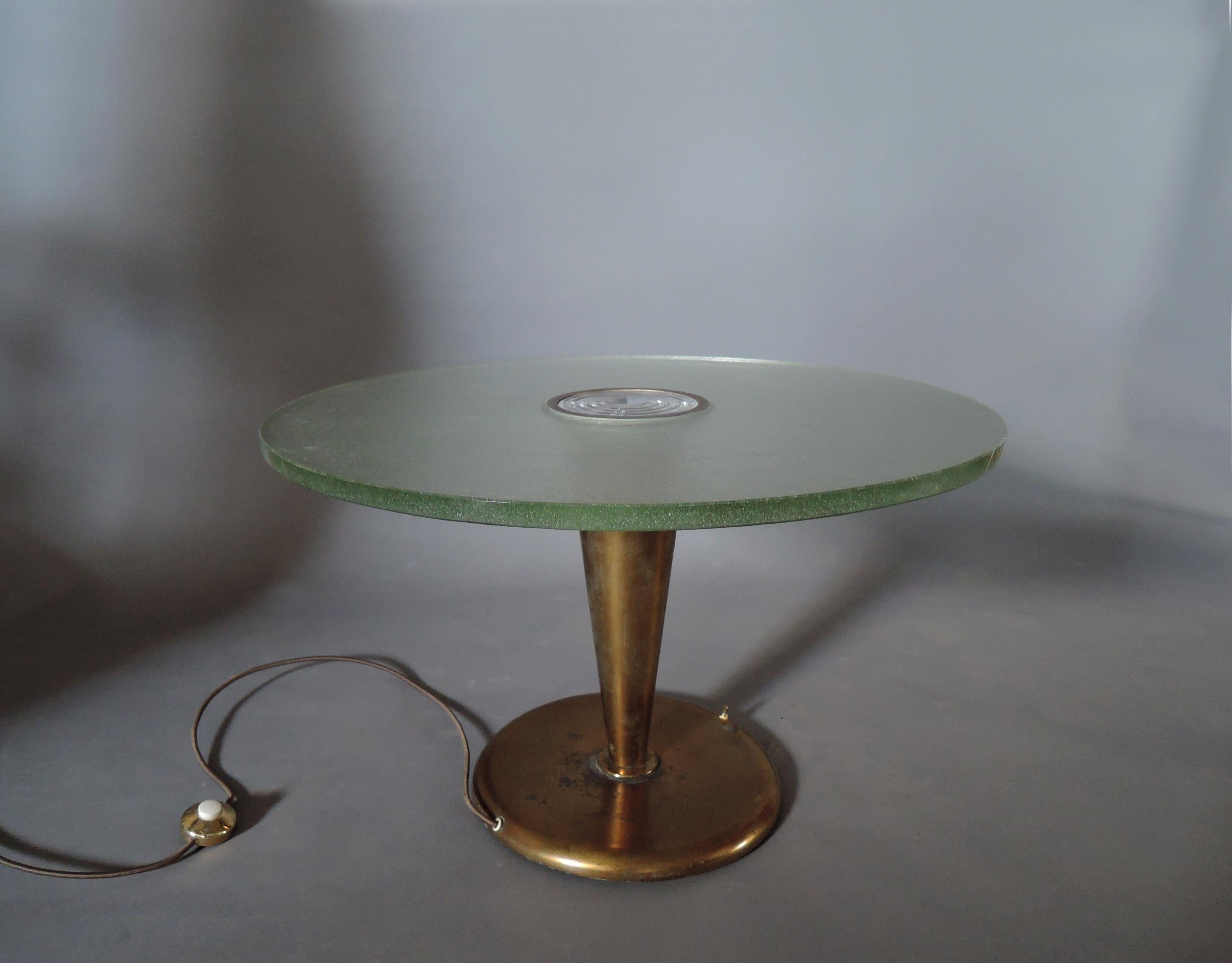 Gueridon illuminato in stile Art Deco francese di Jean Perzel in vendita 9