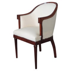 Schreibtischsessel aus Mahagoni und Amboyna im französischen Art-déco-Stil