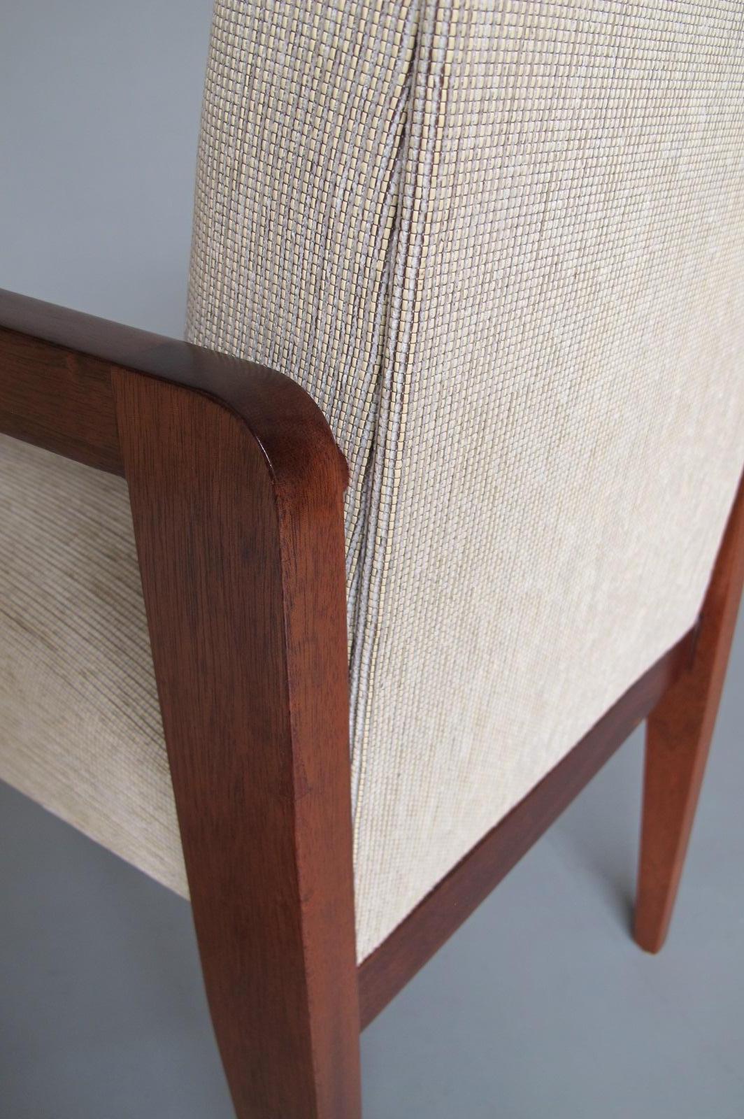 Fine French Art Deco Mahogany Arm Chair For Sale 9