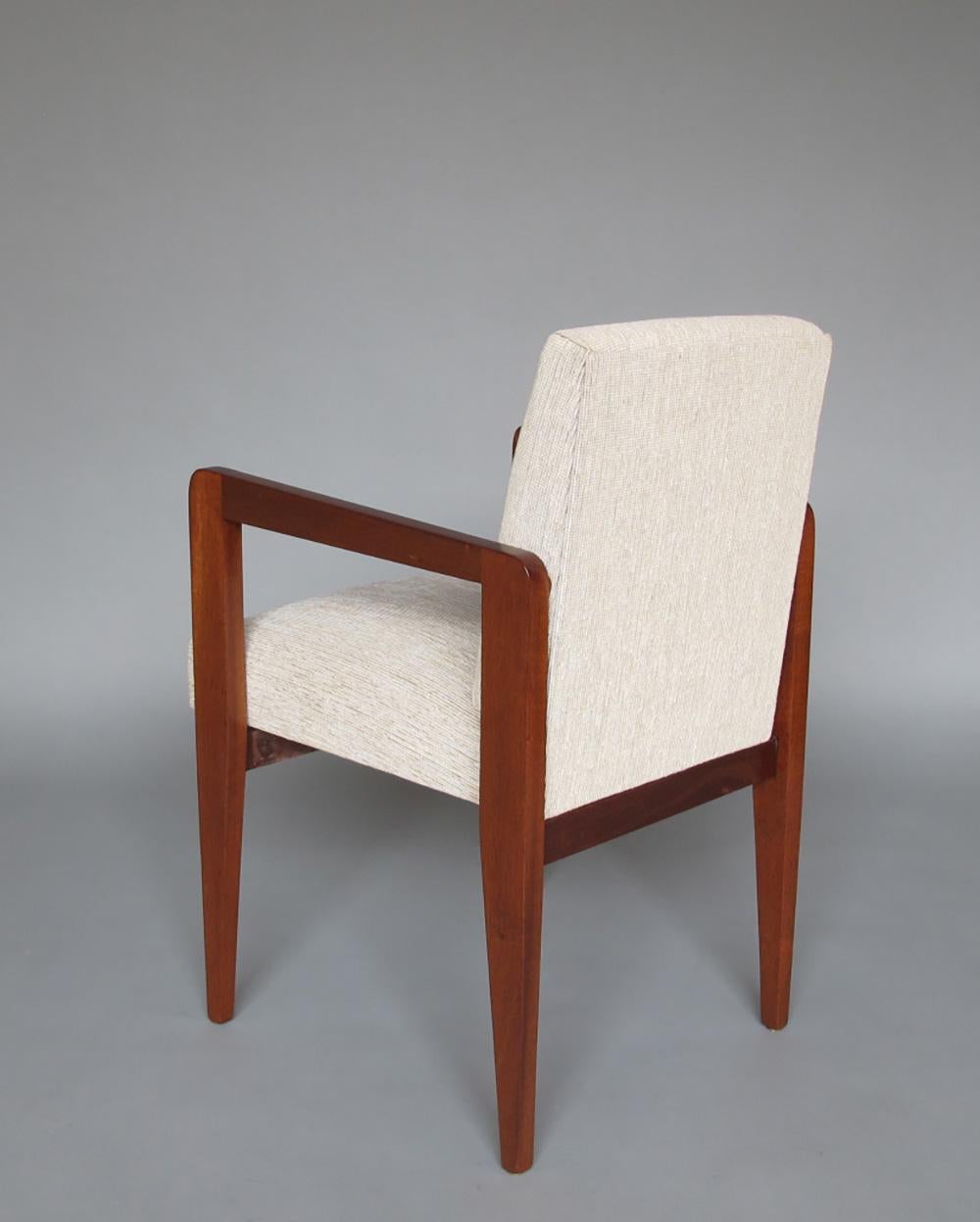 Fine French Art Deco Mahogany Arm Chair For Sale 1