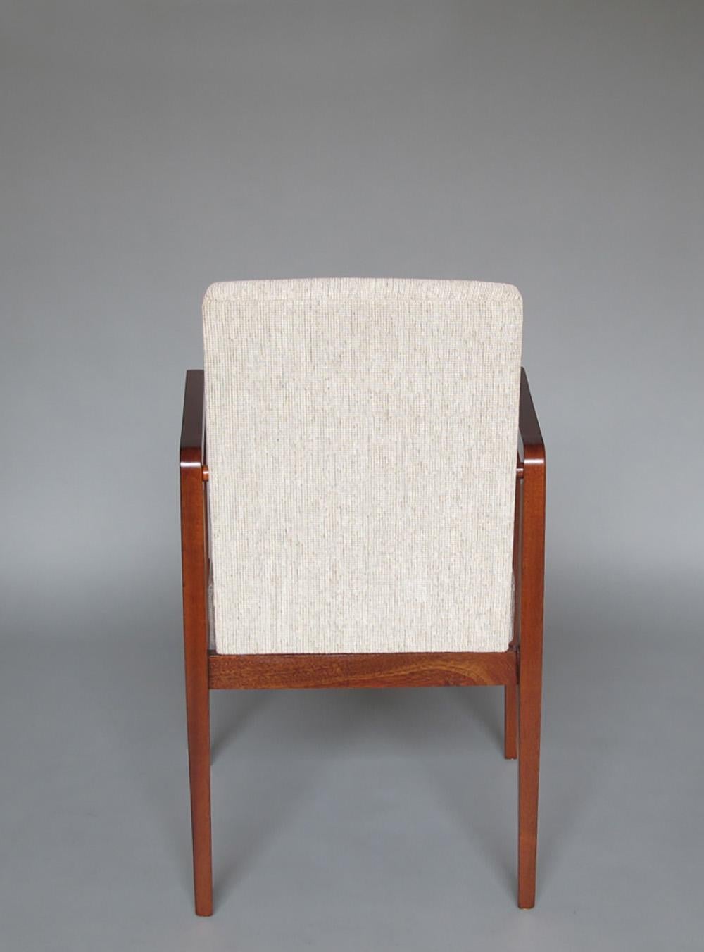Fine French Art Deco Mahogany Arm Chair For Sale 2