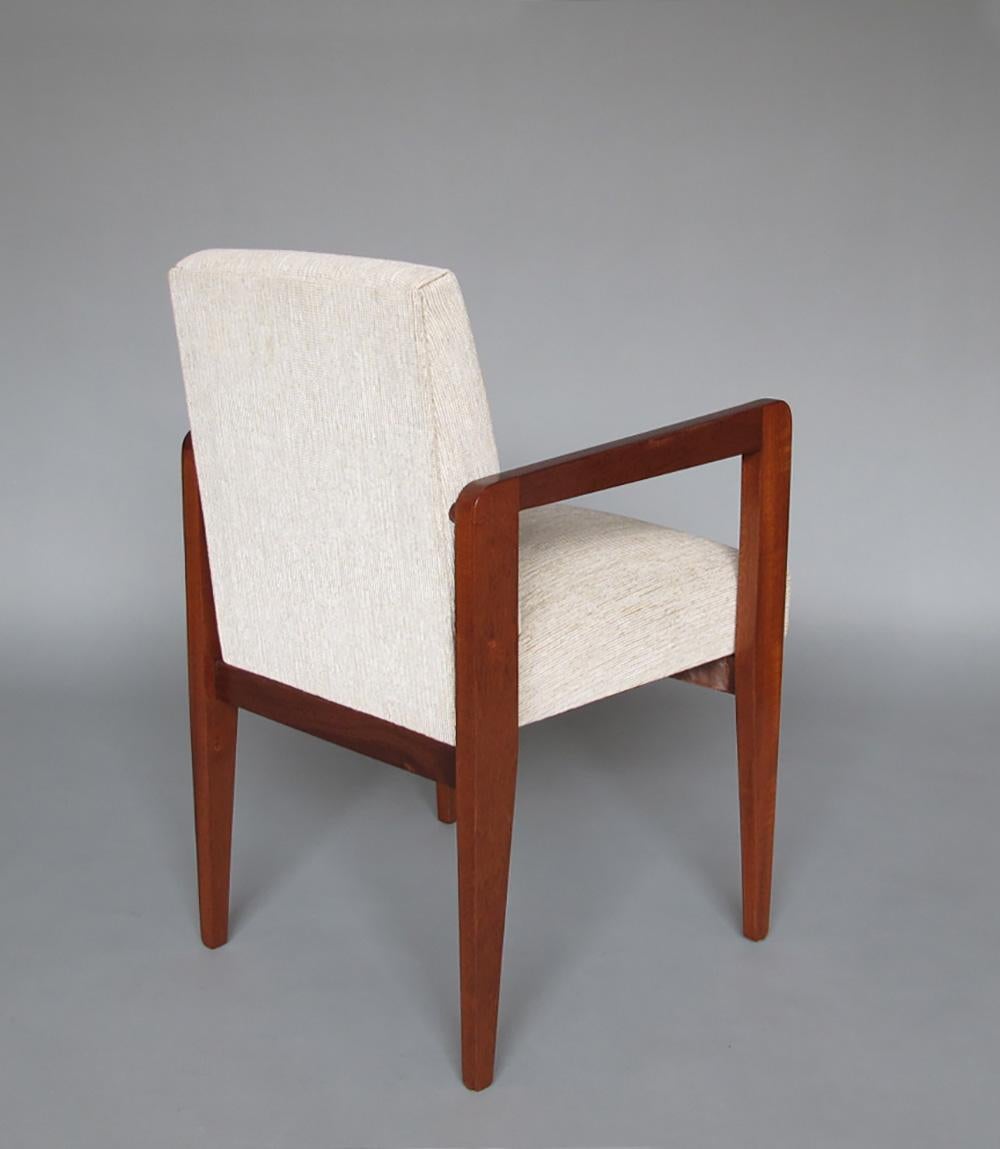 Fine French Art Deco Mahogany Arm Chair For Sale 3