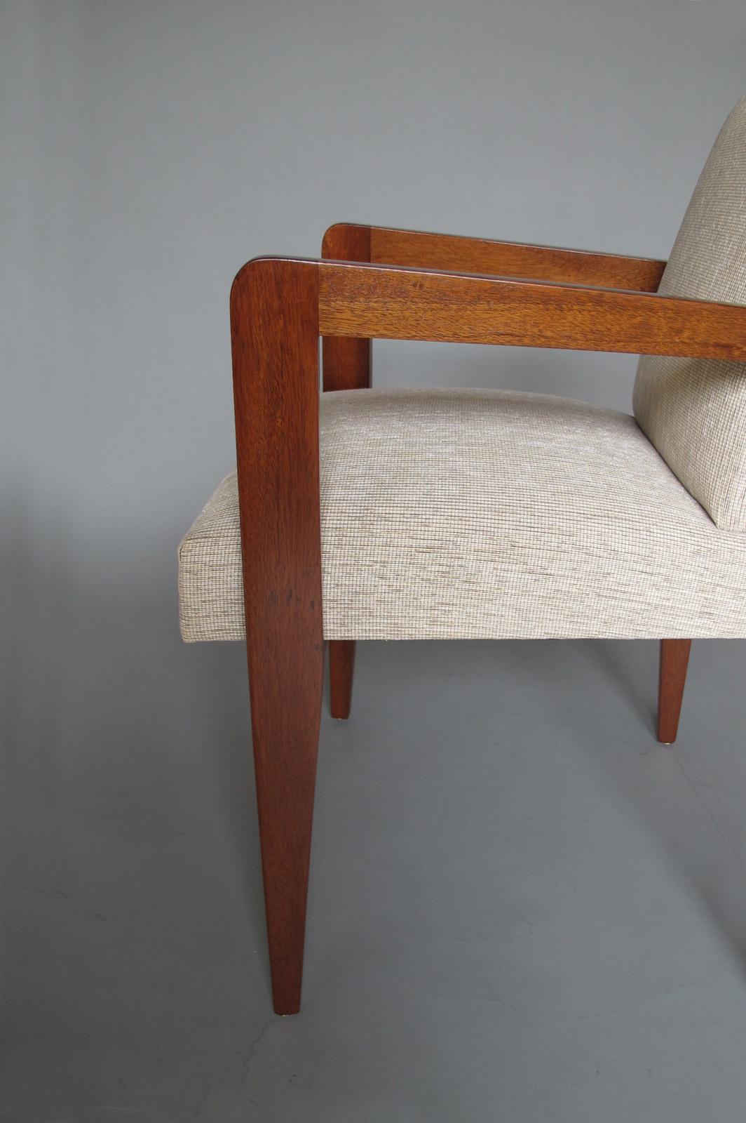 Fine French Art Deco Mahogany Arm Chair For Sale 7