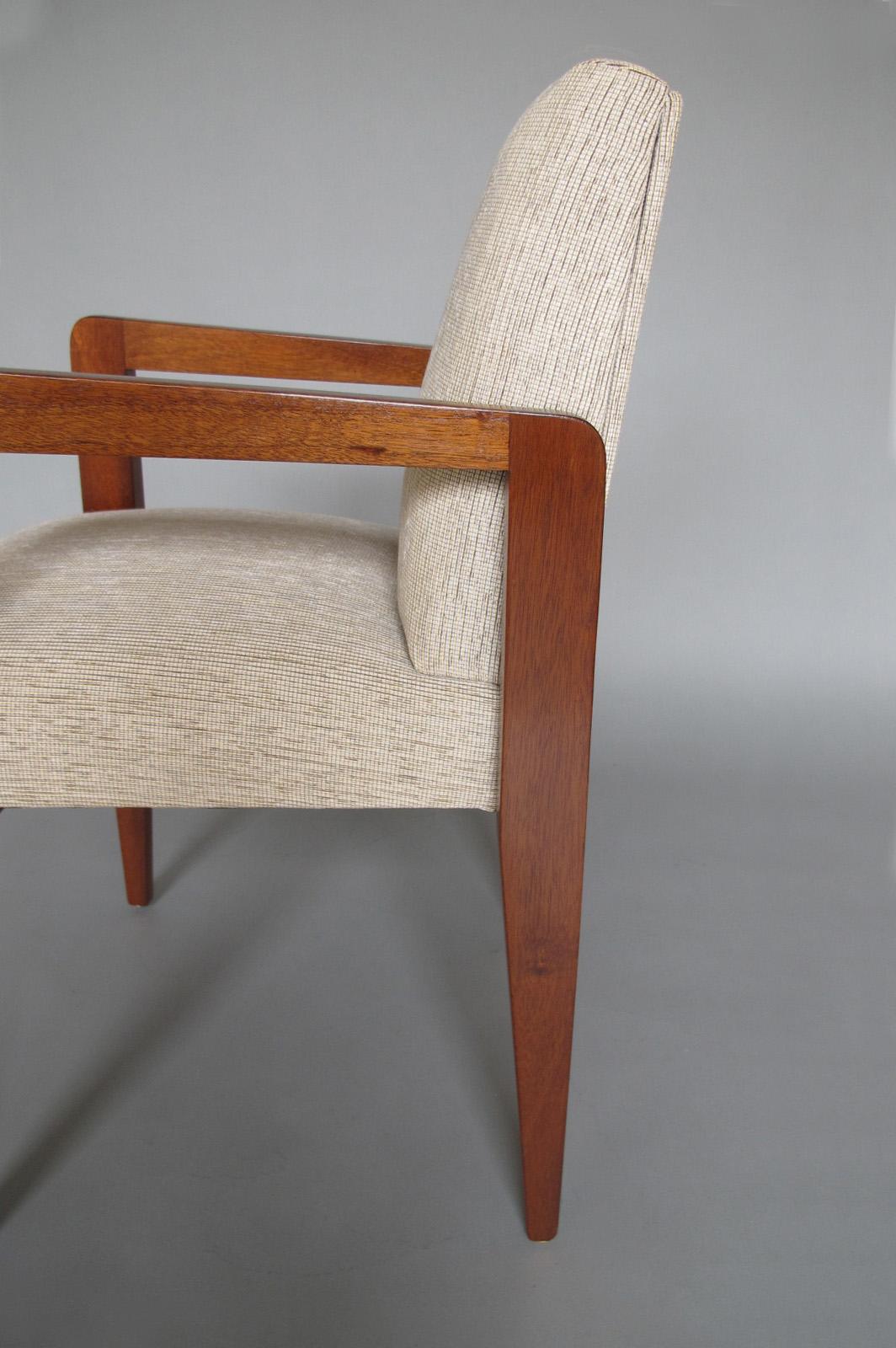 Fine French Art Deco Mahogany Arm Chair For Sale 8