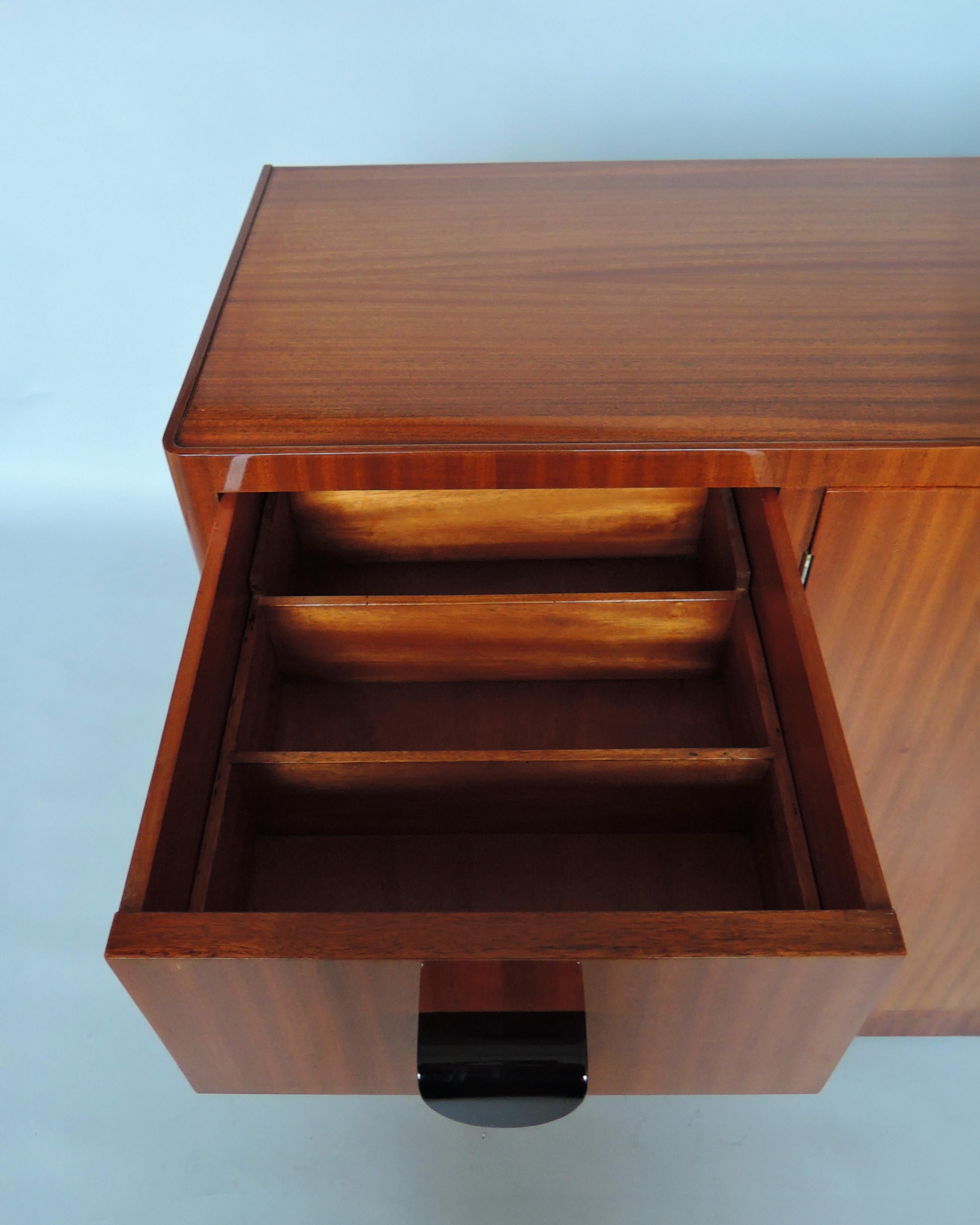 Fine French Art Deco Mahogany Buffet by Lahalle & Levard For Sale 9