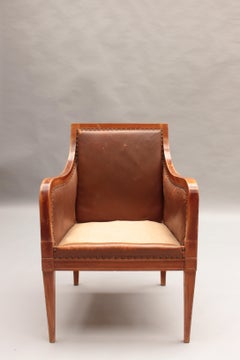 Fine French Art Deco Mahogany Desk Chair