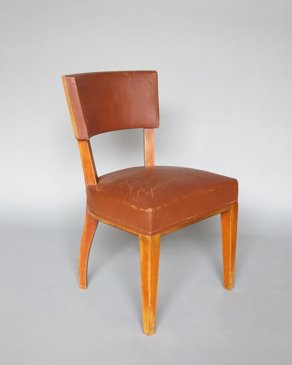 Chaise d'appoint en acajou de style Art déco français en vente 5