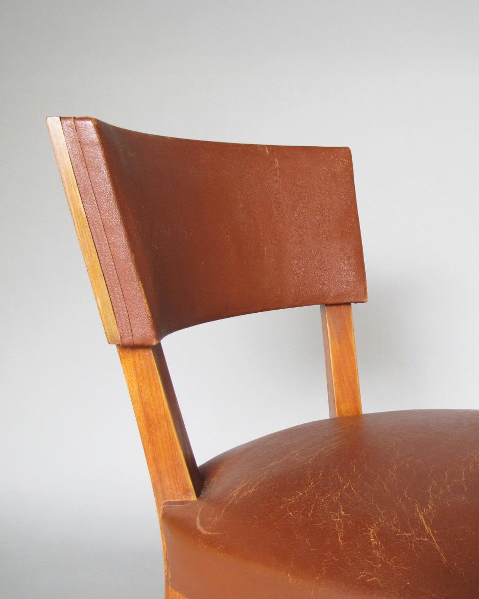 Chaise d'appoint en acajou de style Art déco français en vente 6