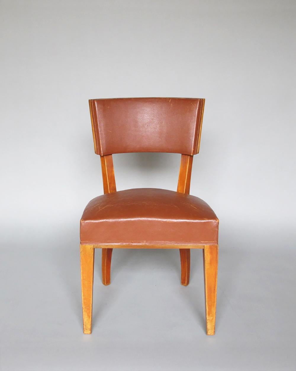 Chaise d'appoint en acajou de style Art déco français Bon état - En vente à Long Island City, NY
