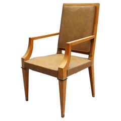 Fine French Art Deco Maple Desk Armchair