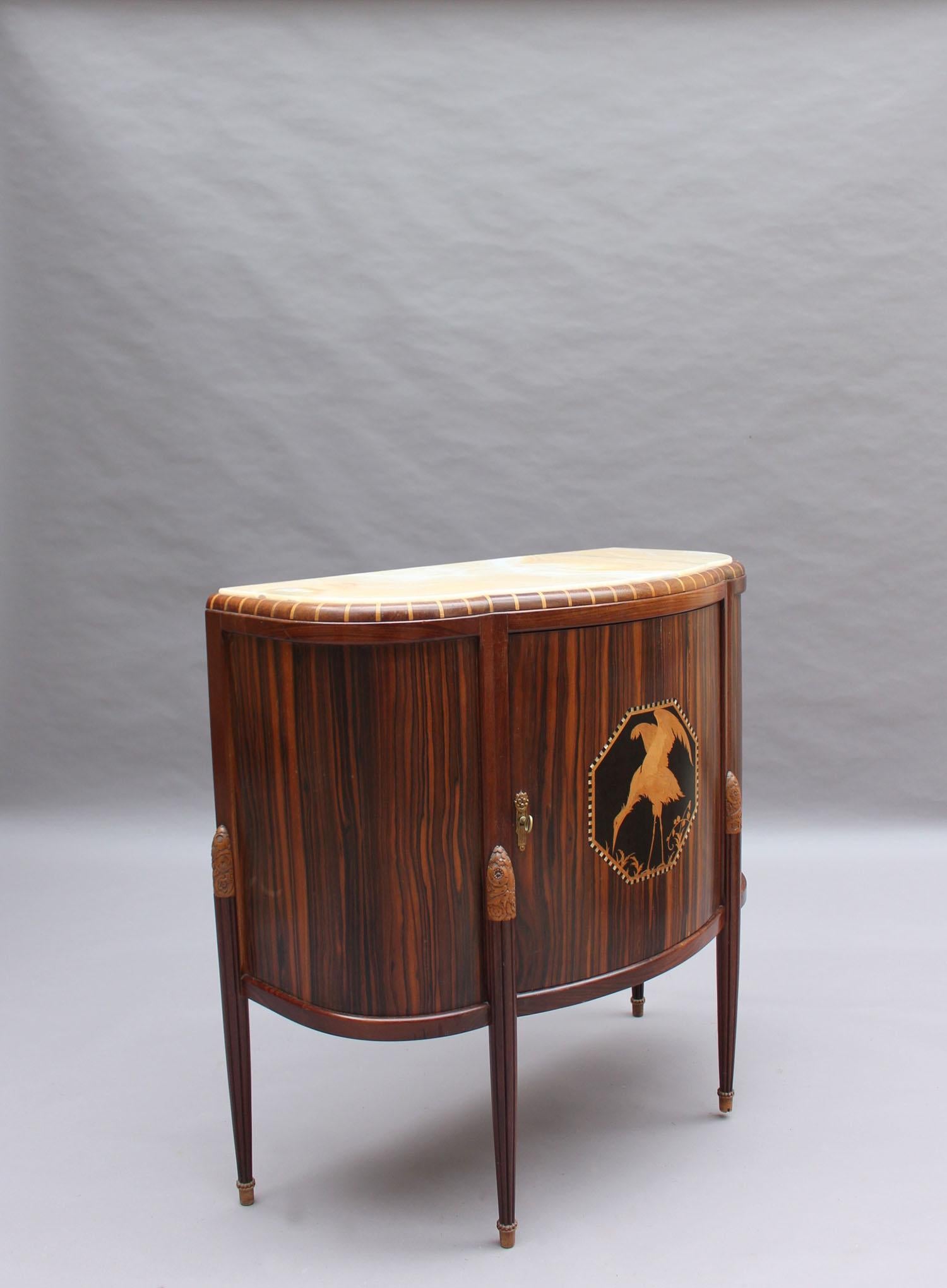 Early 20th Century Fine French Art Deco Marquetry Commode