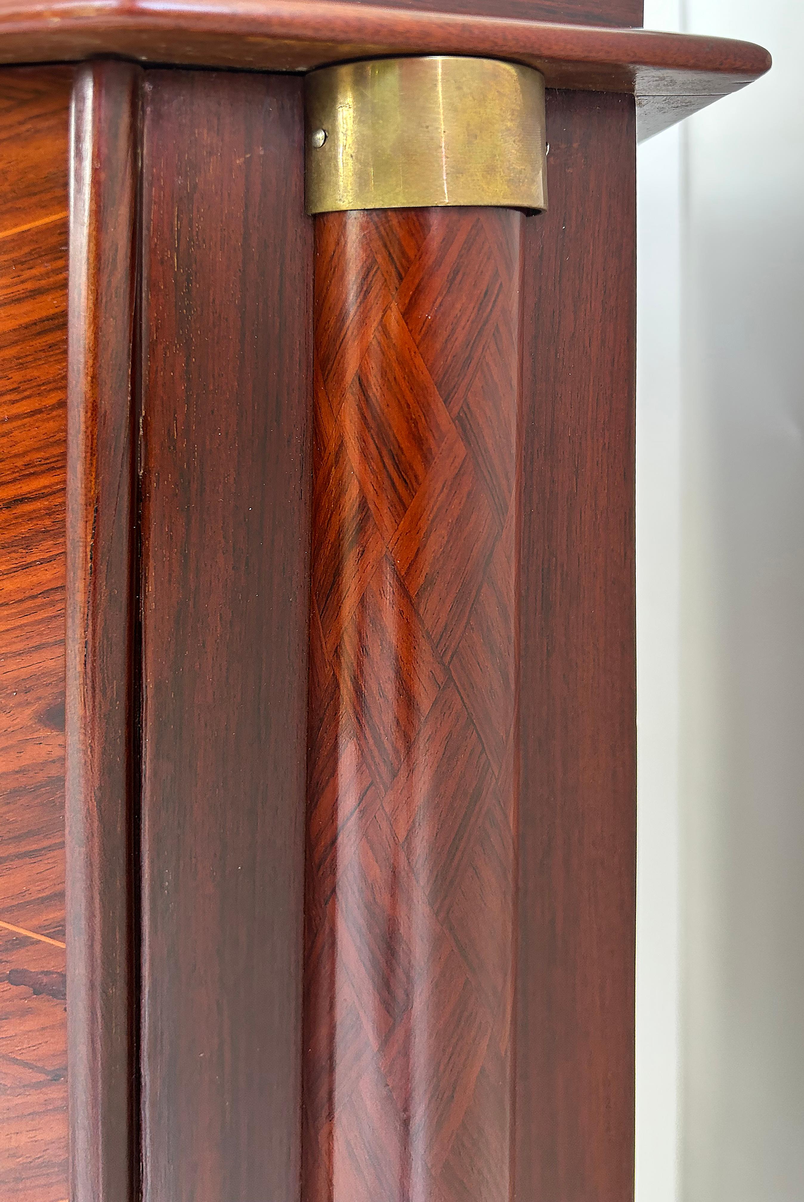 Fine French Art Deco Marquetry Inlay Cabinet, Jules Leleu Attributed For Sale 7