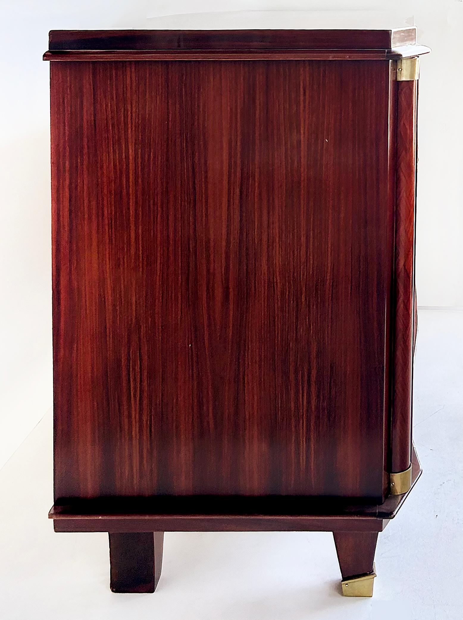 Fine French Art Deco Marquetry Inlay Cabinet, Jules Leleu Attributed For Sale 4