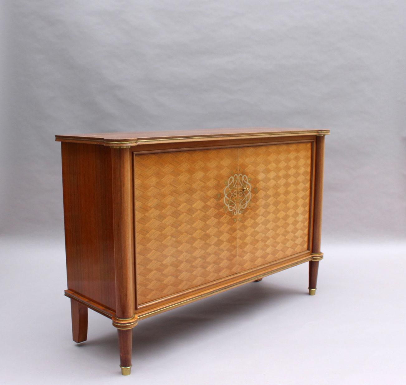 Fine French Art Deco Palisander and Marquetry Buffet / Commode by Jules Leleu In Good Condition In Long Island City, NY