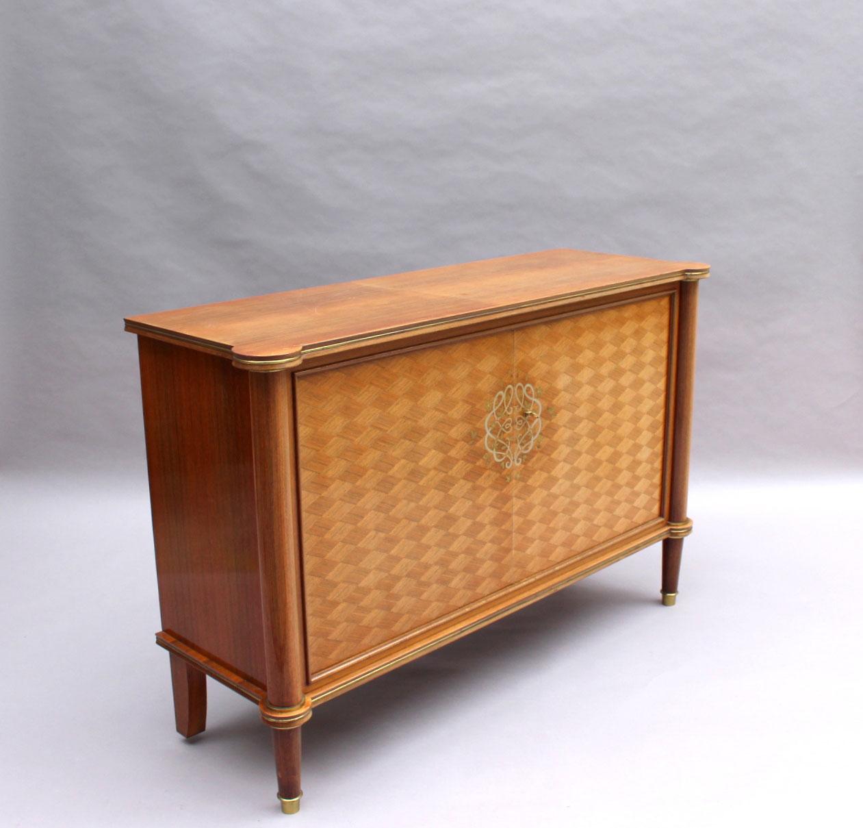 Mid-20th Century Fine French Art Deco Palisander and Marquetry Buffet / Commode by Jules Leleu
