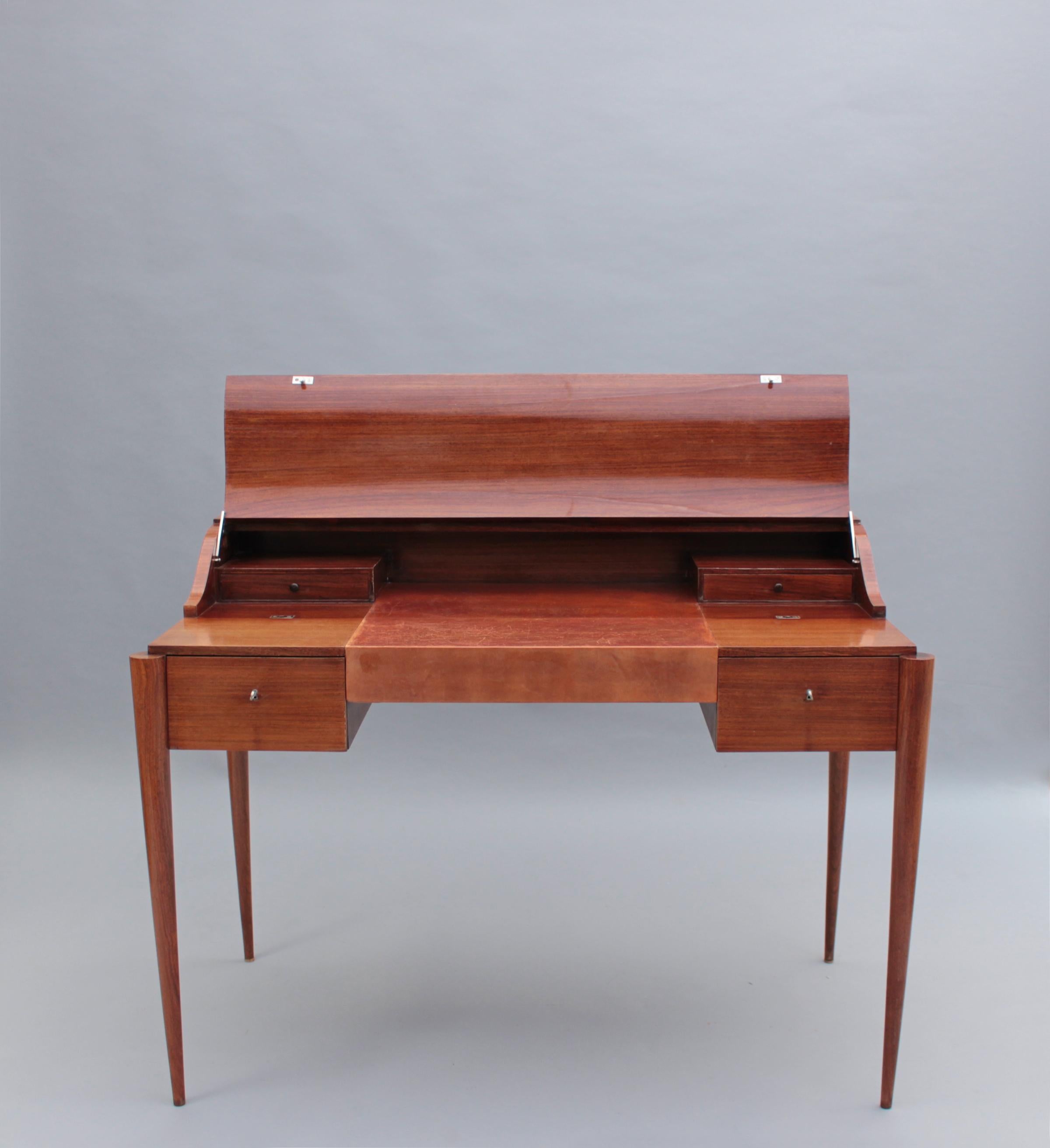 Französischer Palisander-Schreibtisch und Stuhl im Art déco-Stil von Robert Bloch, Art déco  im Angebot 6