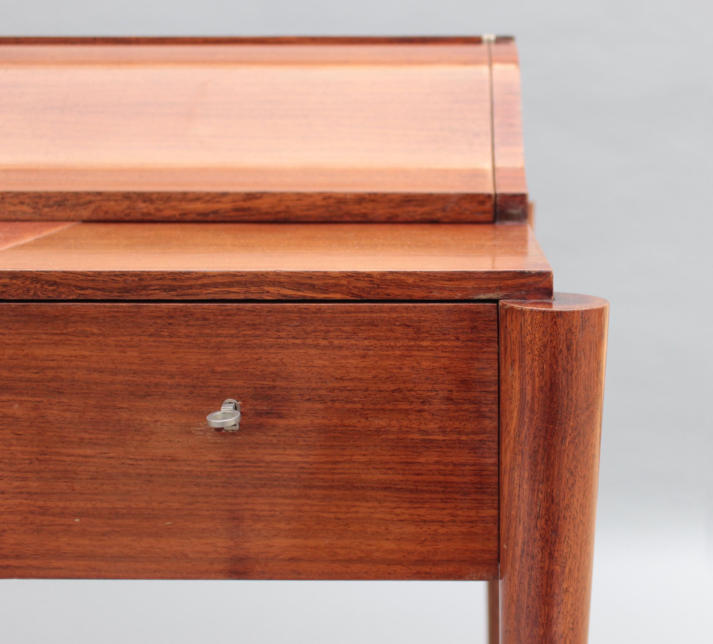 Französischer Palisander-Schreibtisch und Stuhl im Art déco-Stil von Robert Bloch, Art déco  im Angebot 10