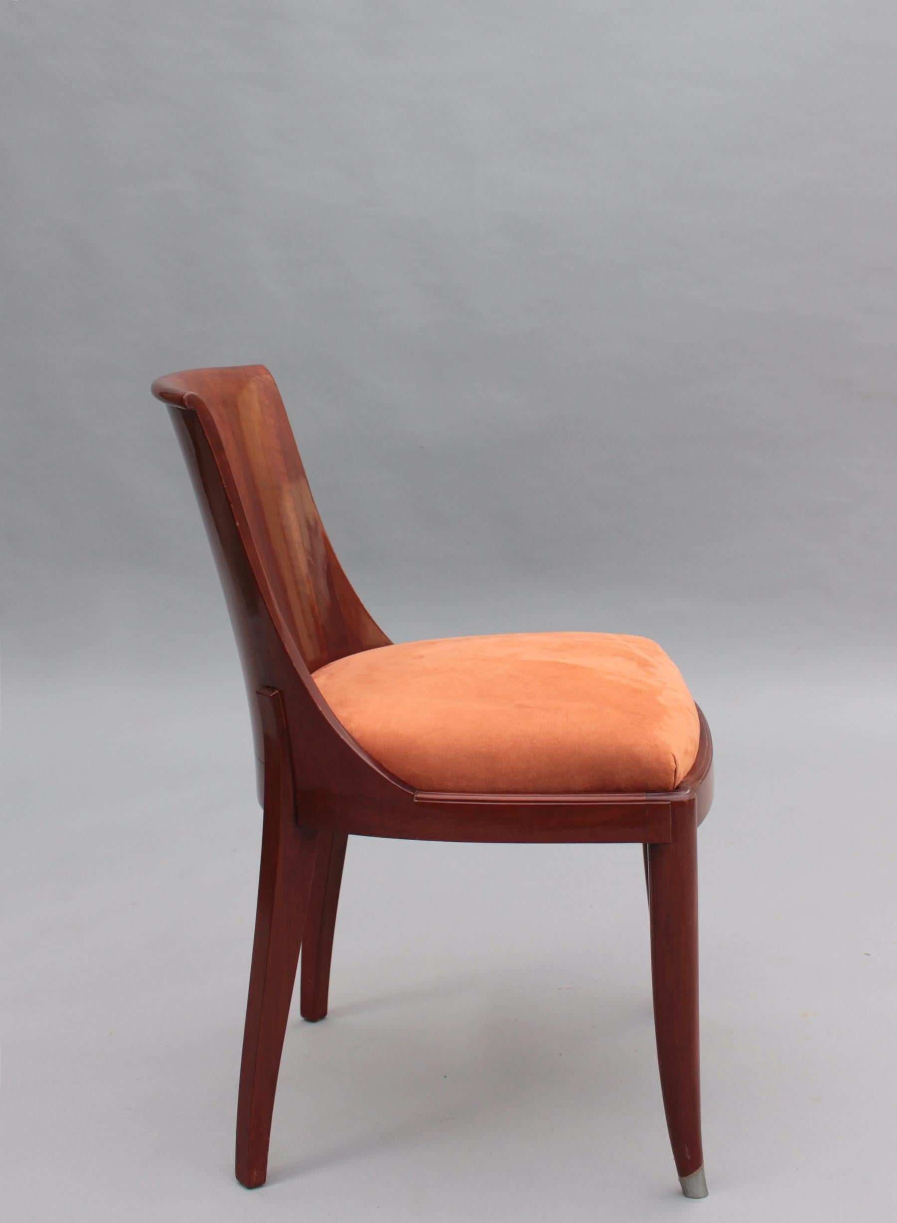 Französischer Palisander-Schreibtisch und Stuhl im Art déco-Stil von Robert Bloch, Art déco  im Angebot 13