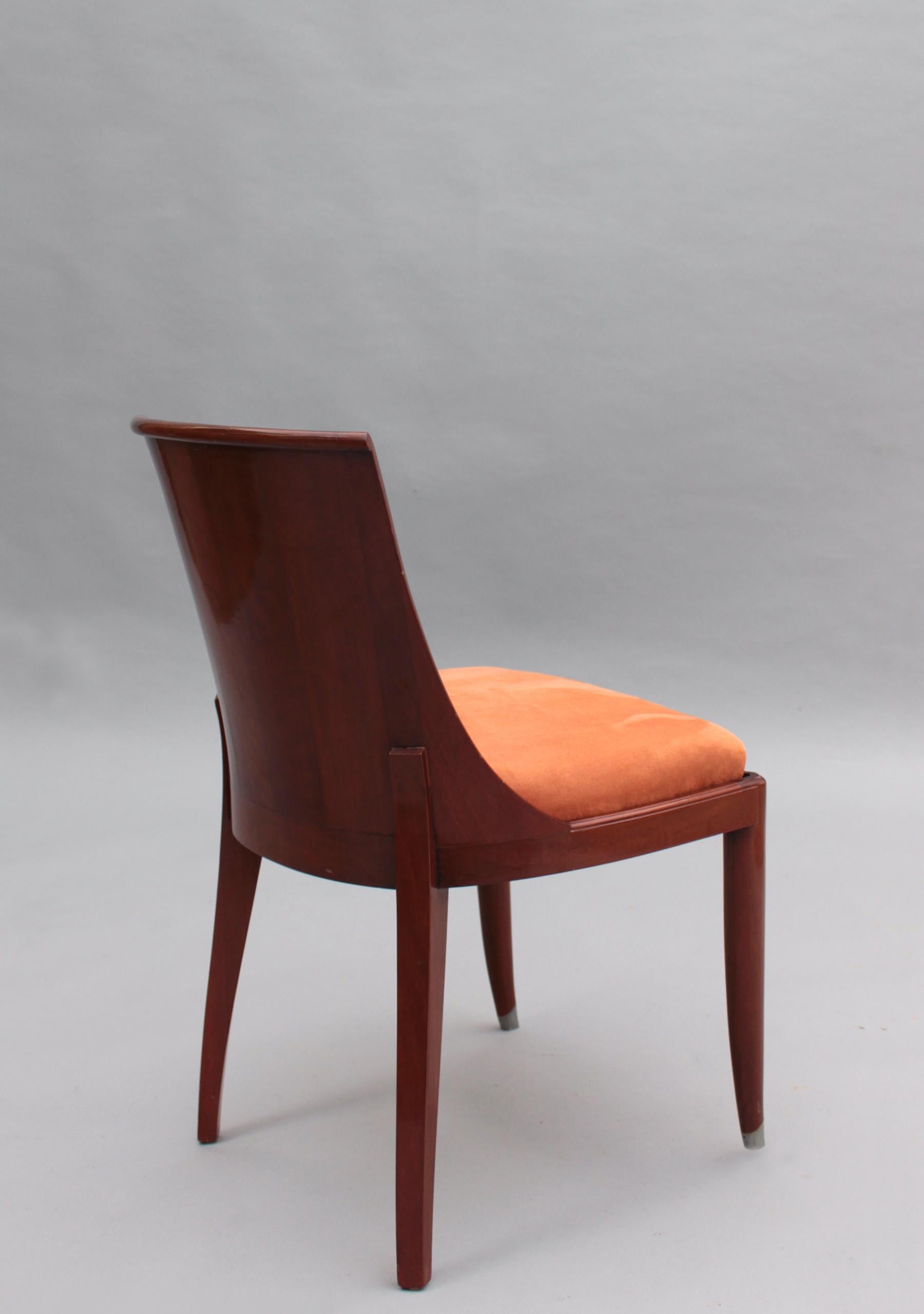 Französischer Palisander-Schreibtisch und Stuhl im Art déco-Stil von Robert Bloch, Art déco  im Angebot 14