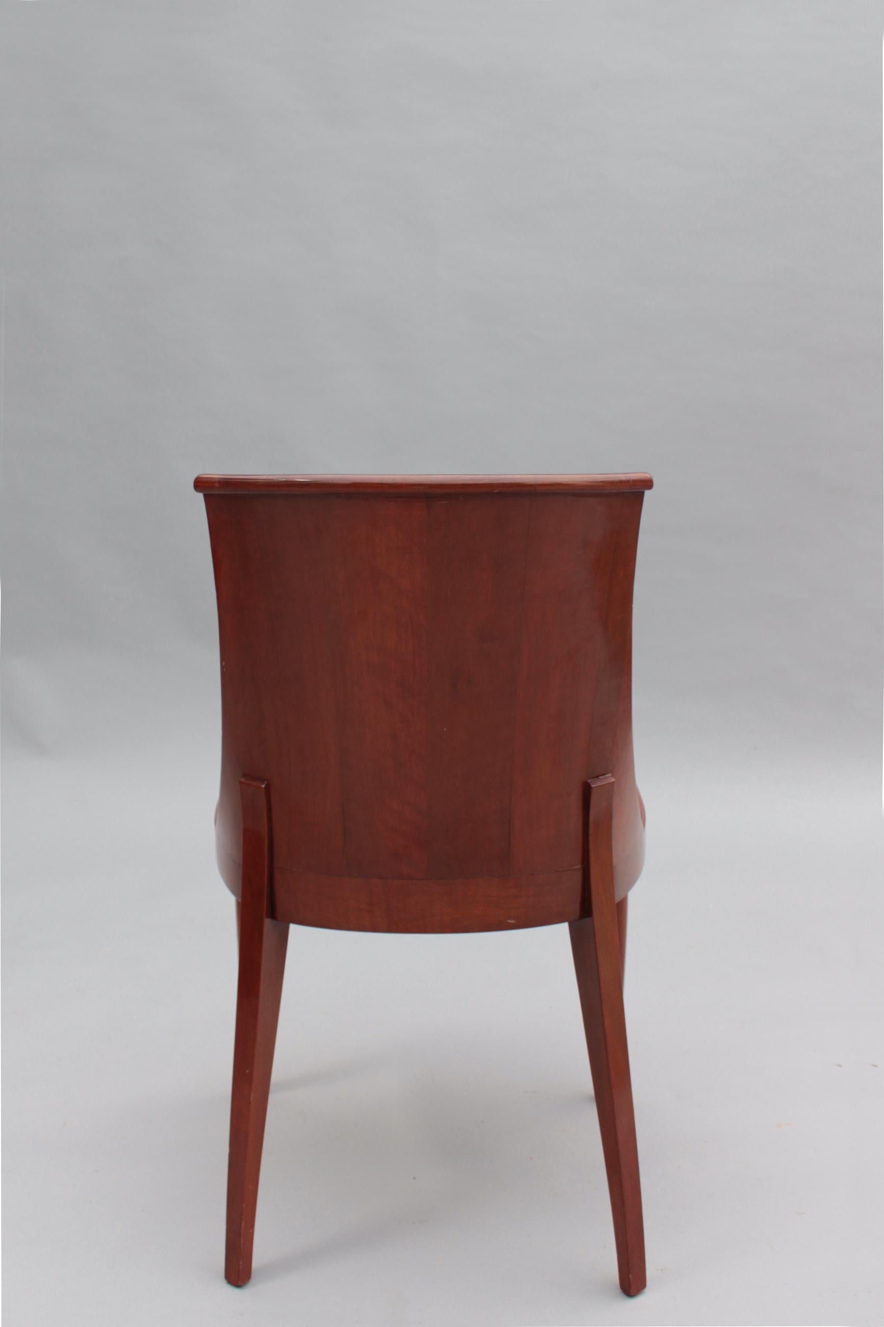 Französischer Palisander-Schreibtisch und Stuhl im Art déco-Stil von Robert Bloch, Art déco  im Angebot 15