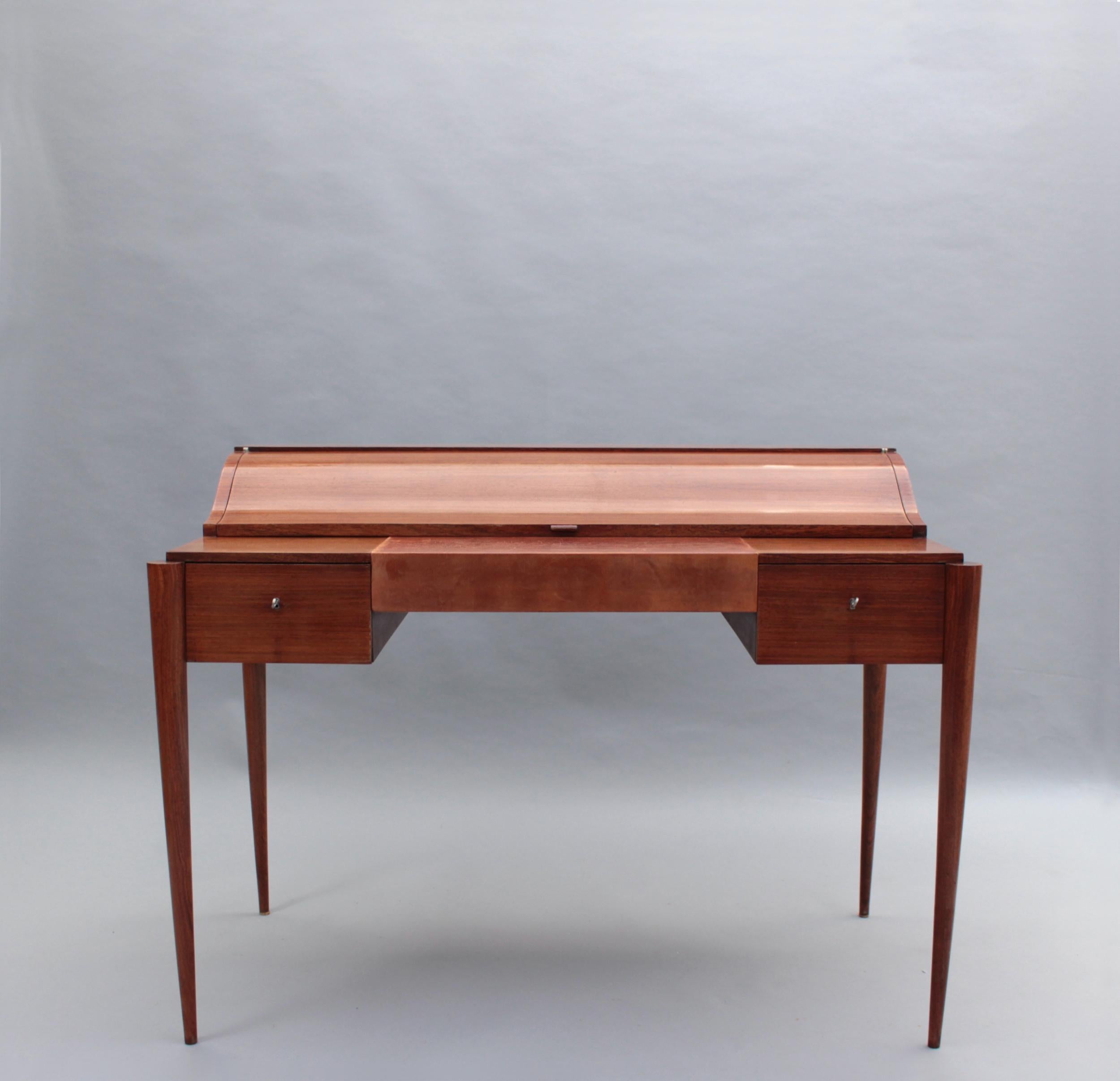Französischer Palisander-Schreibtisch und Stuhl im Art déco-Stil von Robert Bloch, Art déco  im Angebot 1