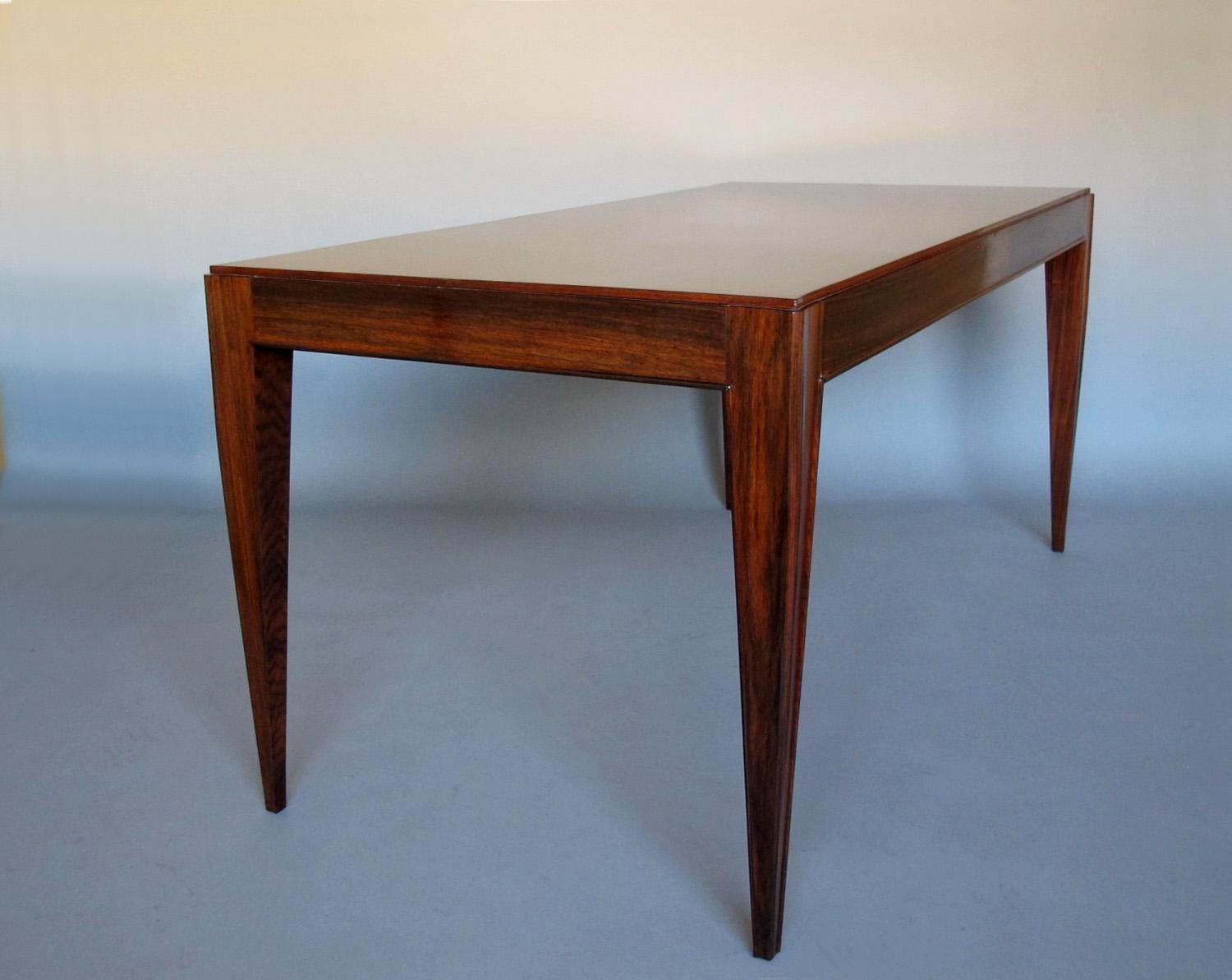 Fine French Art Deco Palisander Dining/Writing Table Attributed to Dominique For Sale 9