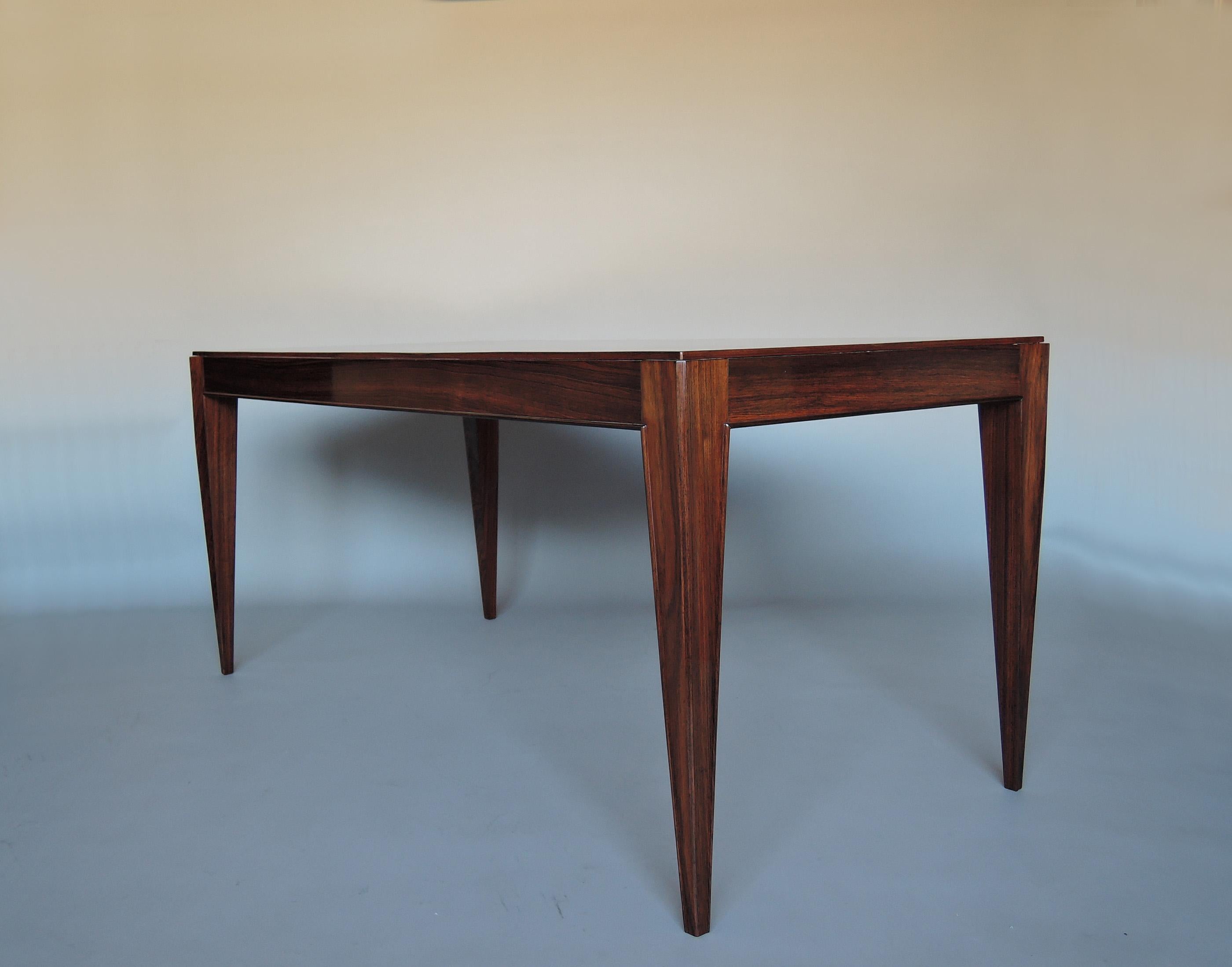 Fine French Art Deco Palisander Dining/Writing Table Attributed to Dominique In Good Condition For Sale In Long Island City, NY