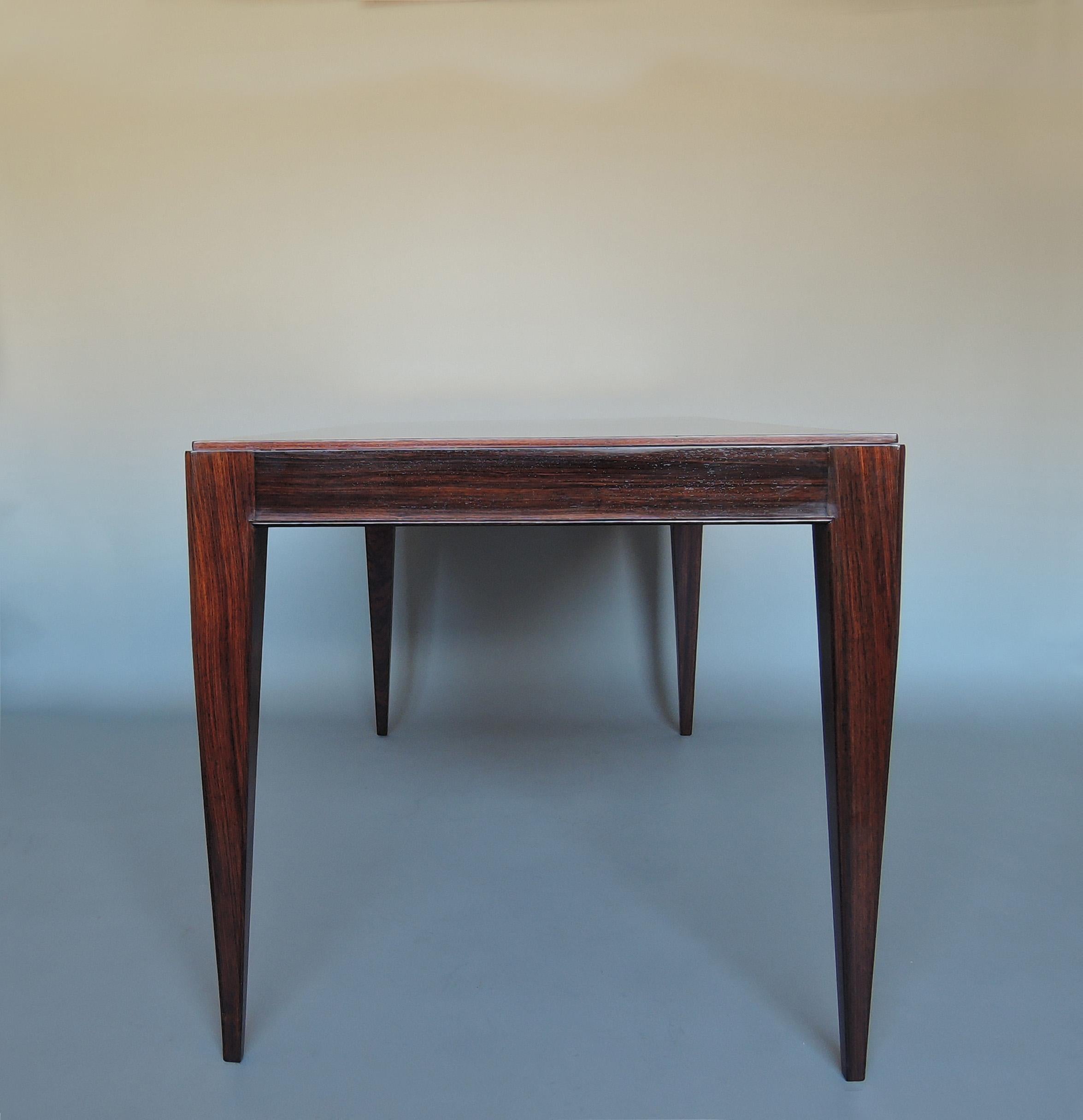 Mid-20th Century Fine French Art Deco Palisander Dining/Writing Table Attributed to Dominique For Sale