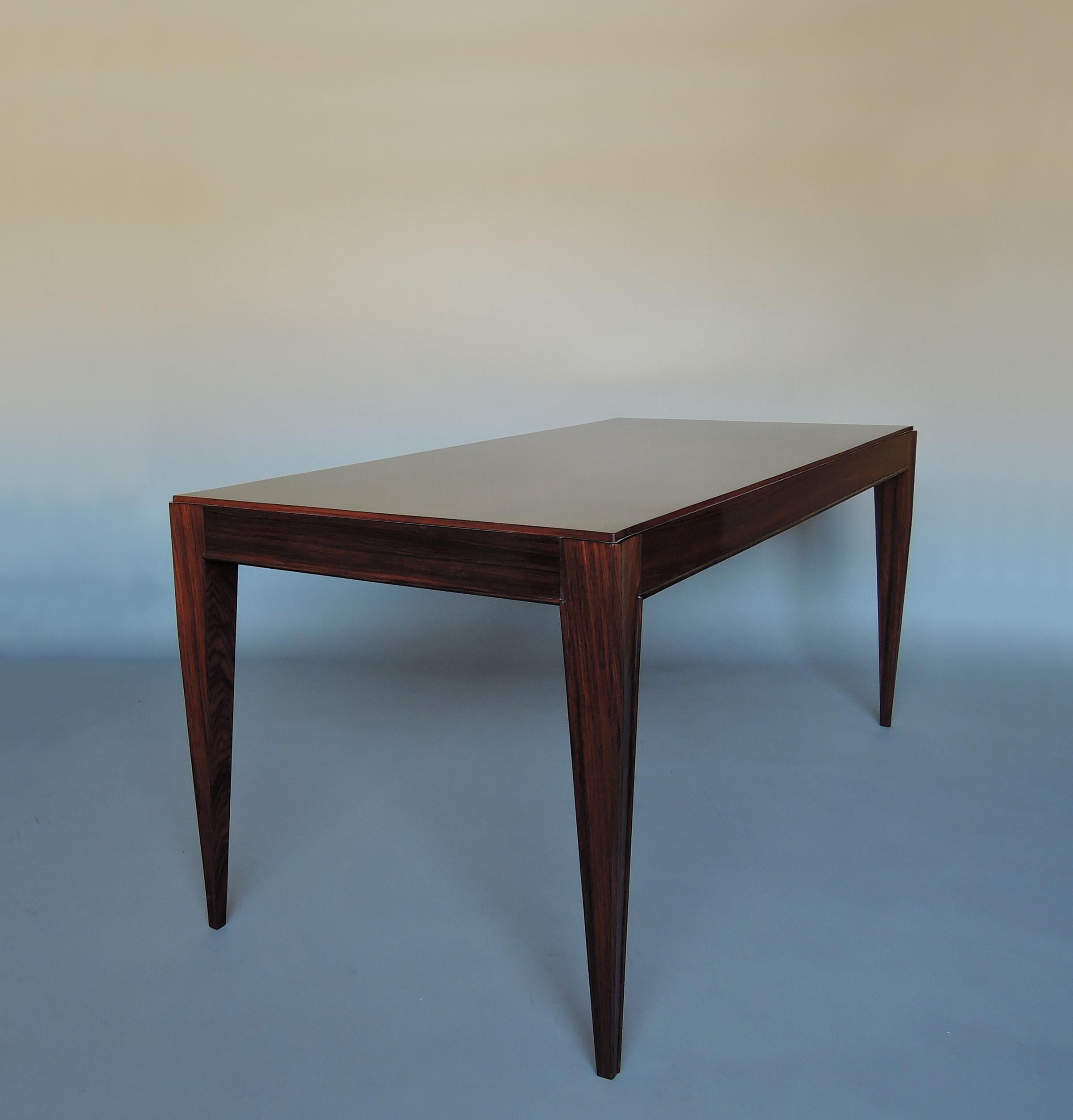 Fine French Art Deco Palisander Dining/Writing Table Attributed to Dominique For Sale 1
