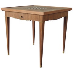 Fine French Art Deco Palisander Game Table by Jules Leleu