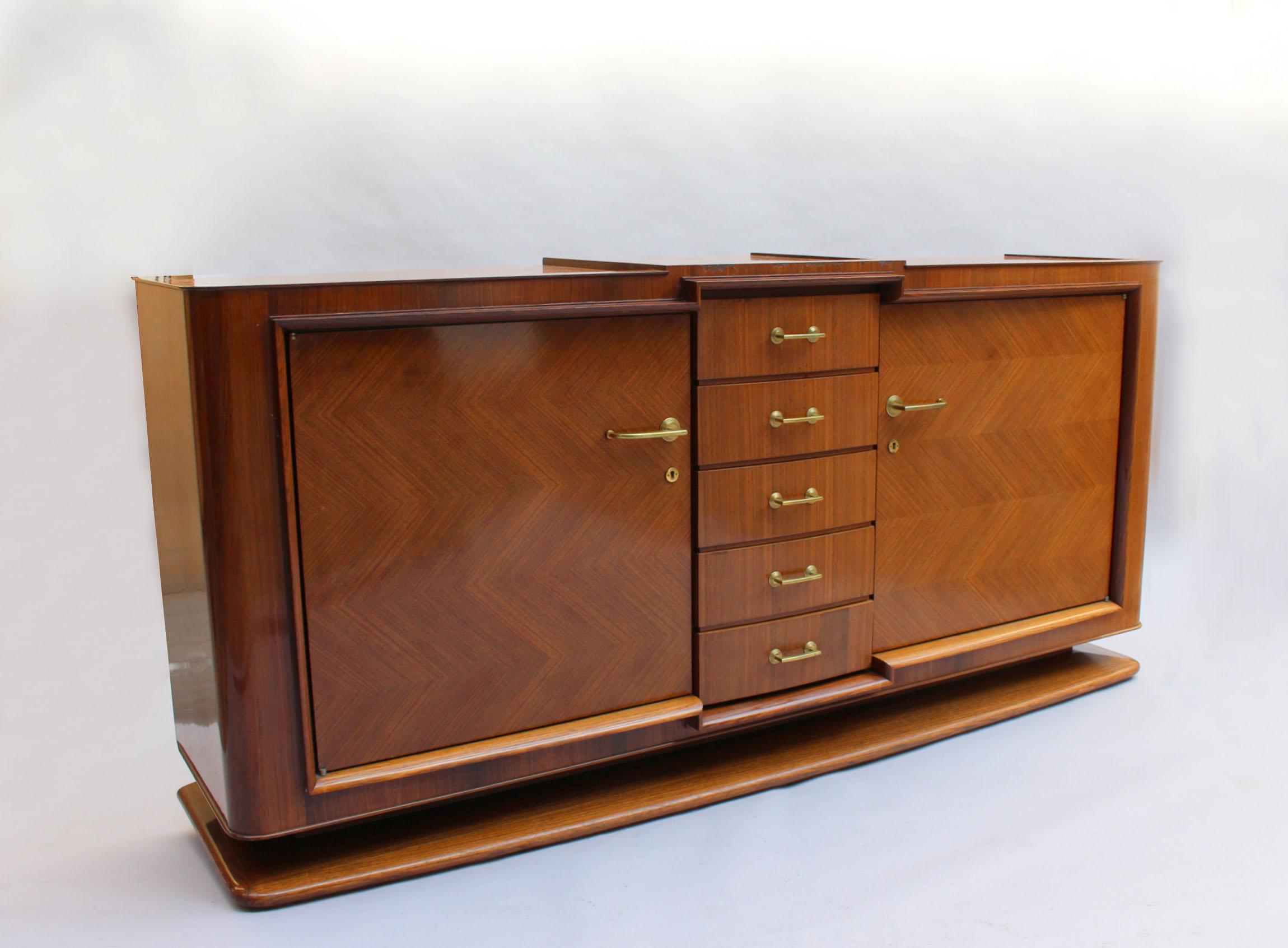 Fine French Art Deco Palisander Sideboard by Maxime Old In Good Condition For Sale In Long Island City, NY