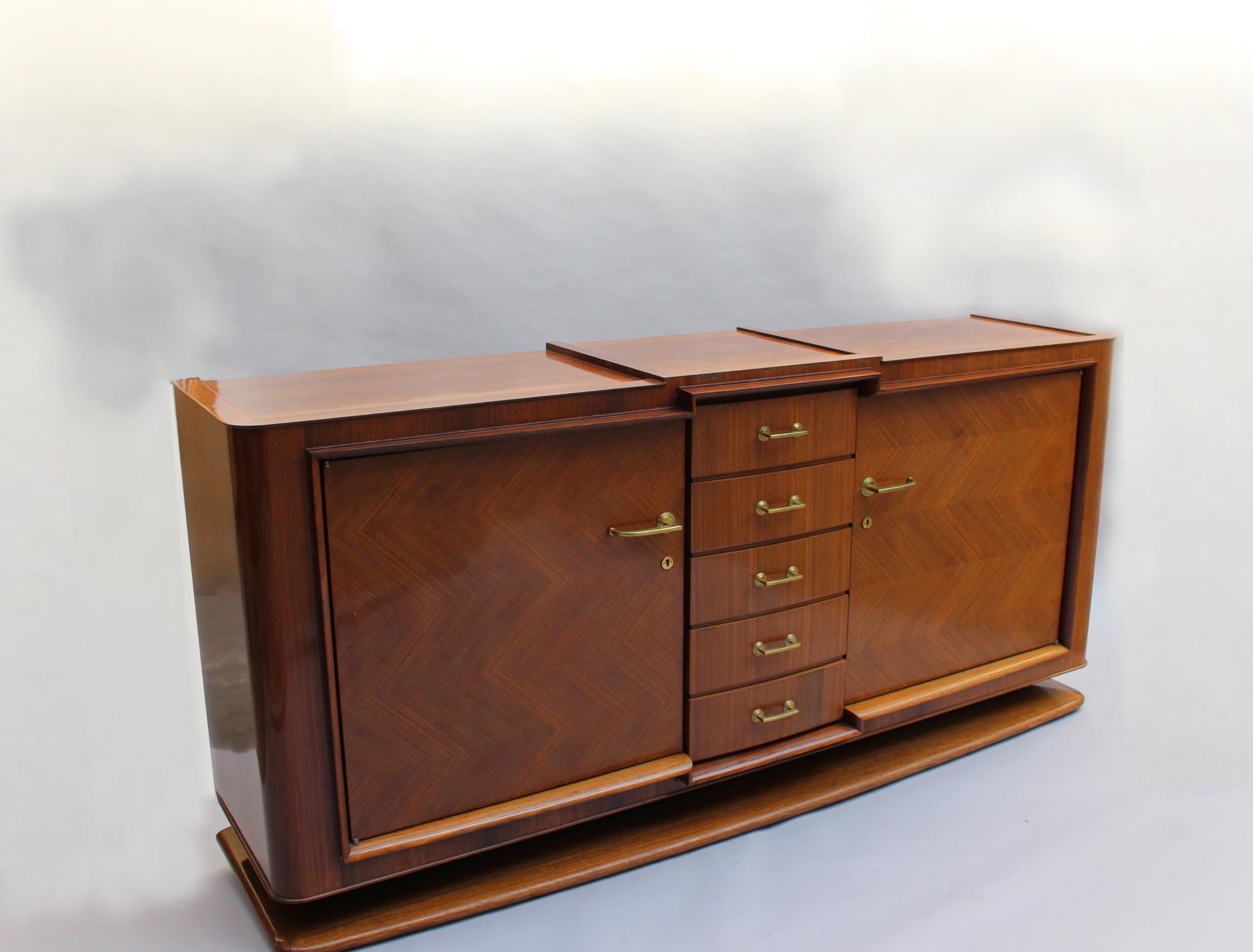 Mid-20th Century Fine French Art Deco Palisander Sideboard by Maxime Old For Sale