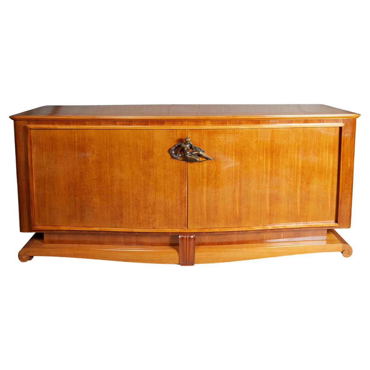 Fine French Art Deco Period Mahogany Buffet by André Arbus and Vadim Androussov For Sale