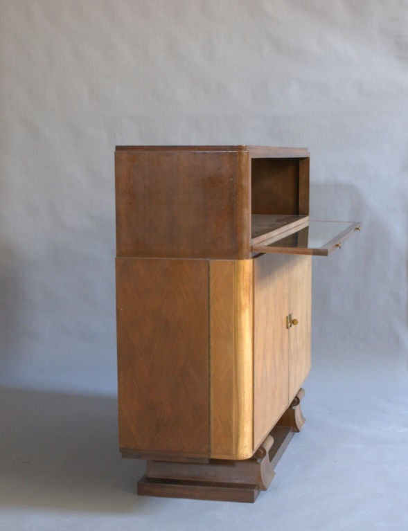 Fine French Art Deco Rosewood and Mahogany Bar For Sale 2