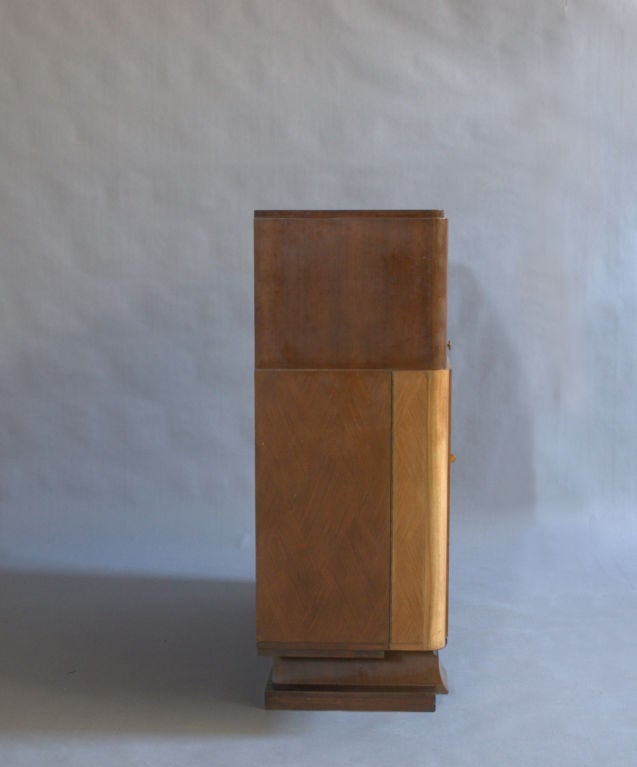 Fine French Art Deco Rosewood and Mahogany Bar For Sale 3