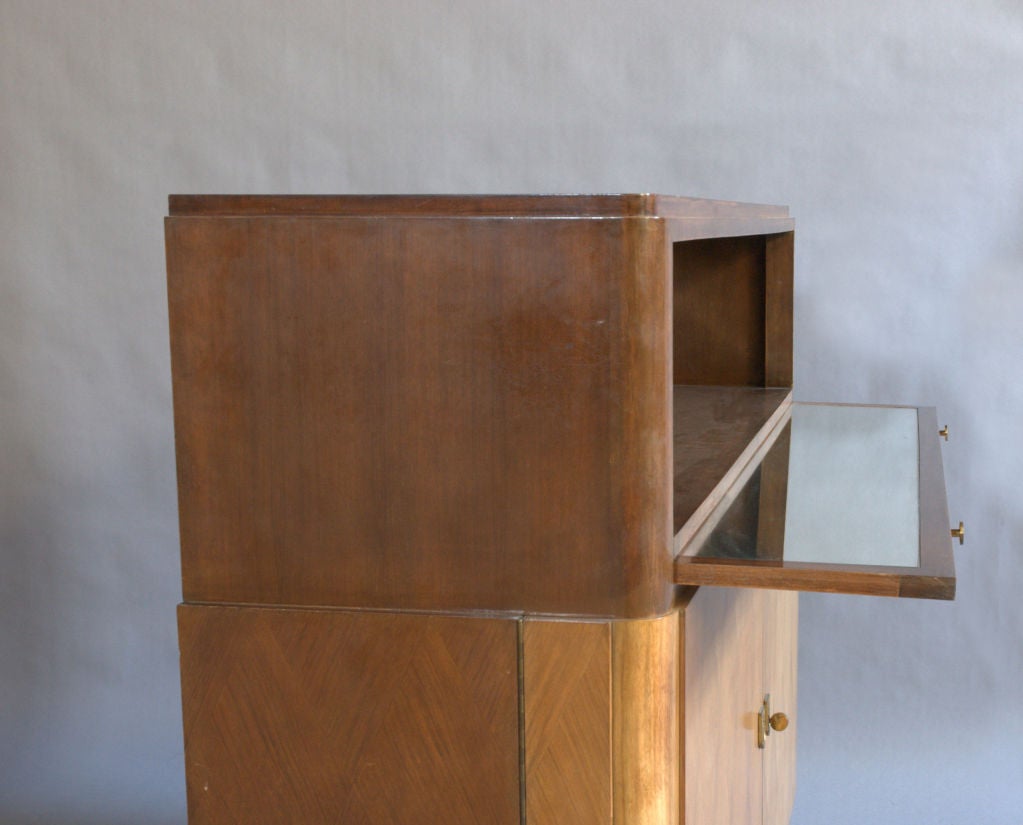 Fine French Art Deco Rosewood and Mahogany Bar For Sale 4