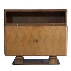 Fine French Art Deco Rosewood and Mahogany Bar
