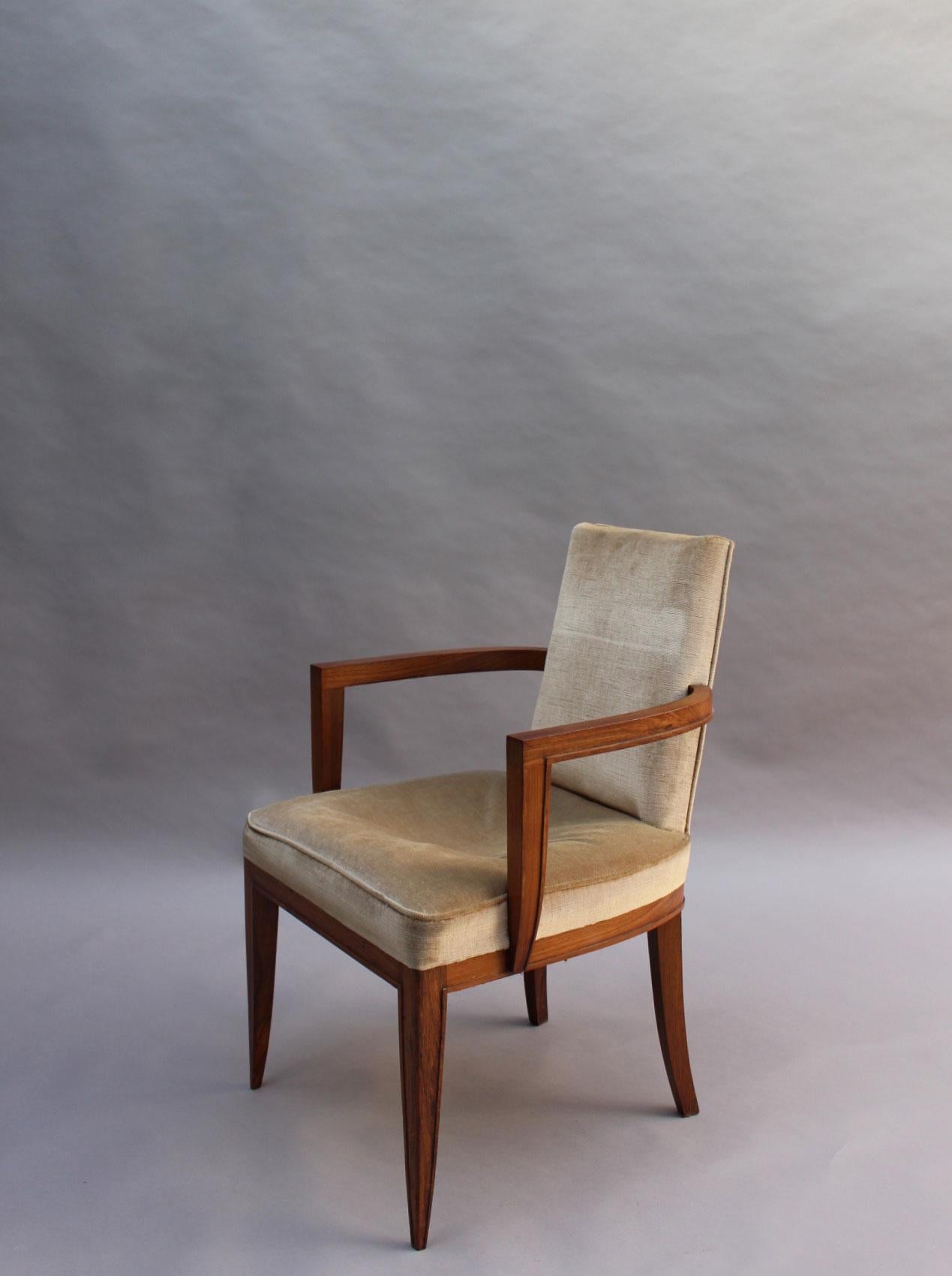 Fine French Art Deco Rosewood Armchair by Maxime Old In Good Condition In Long Island City, NY