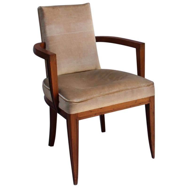 Fine French Art Deco Rosewood Armchair by Maxime Old