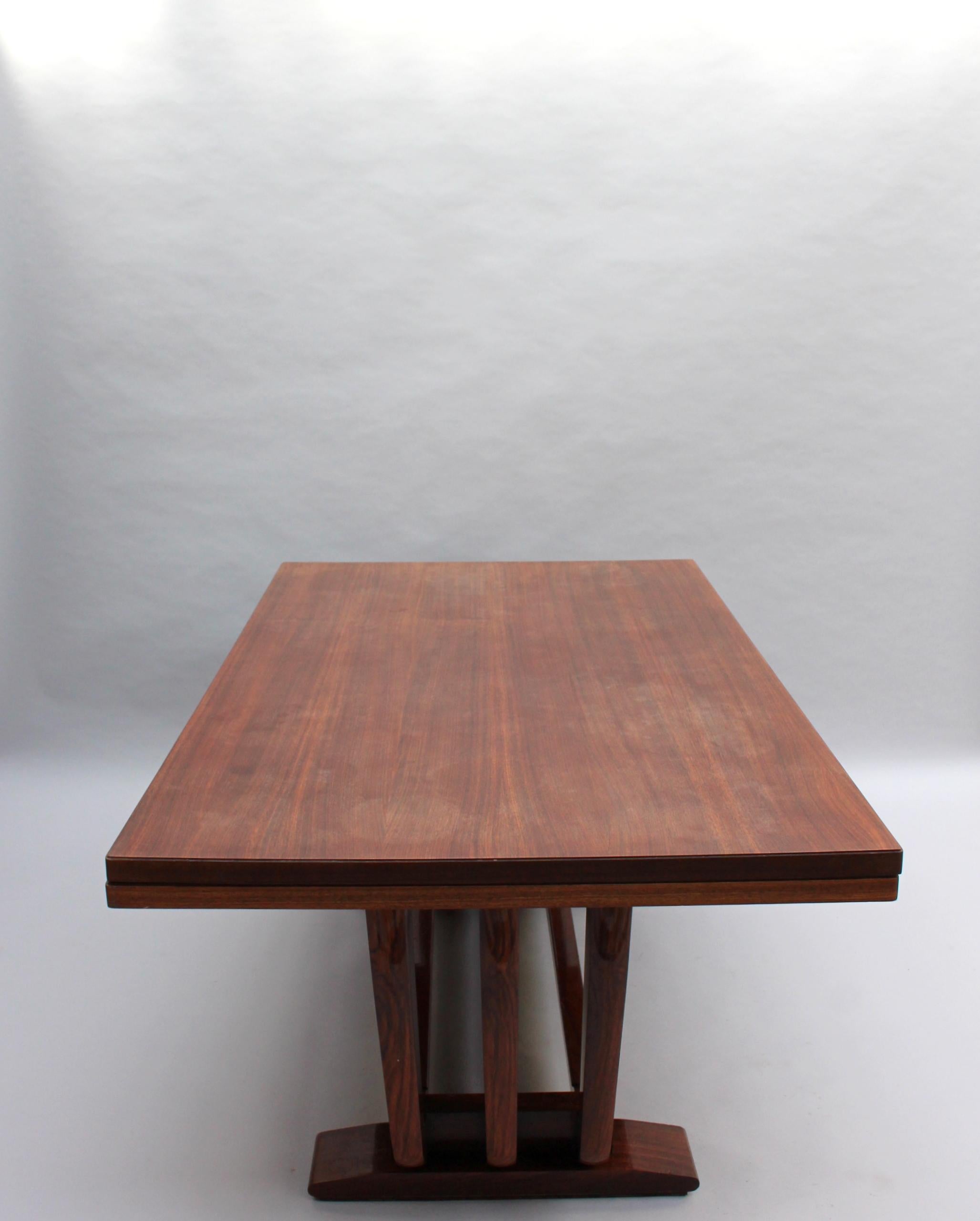 Fine French Art Deco Rosewood Dining Table by Maxime Old For Sale 1