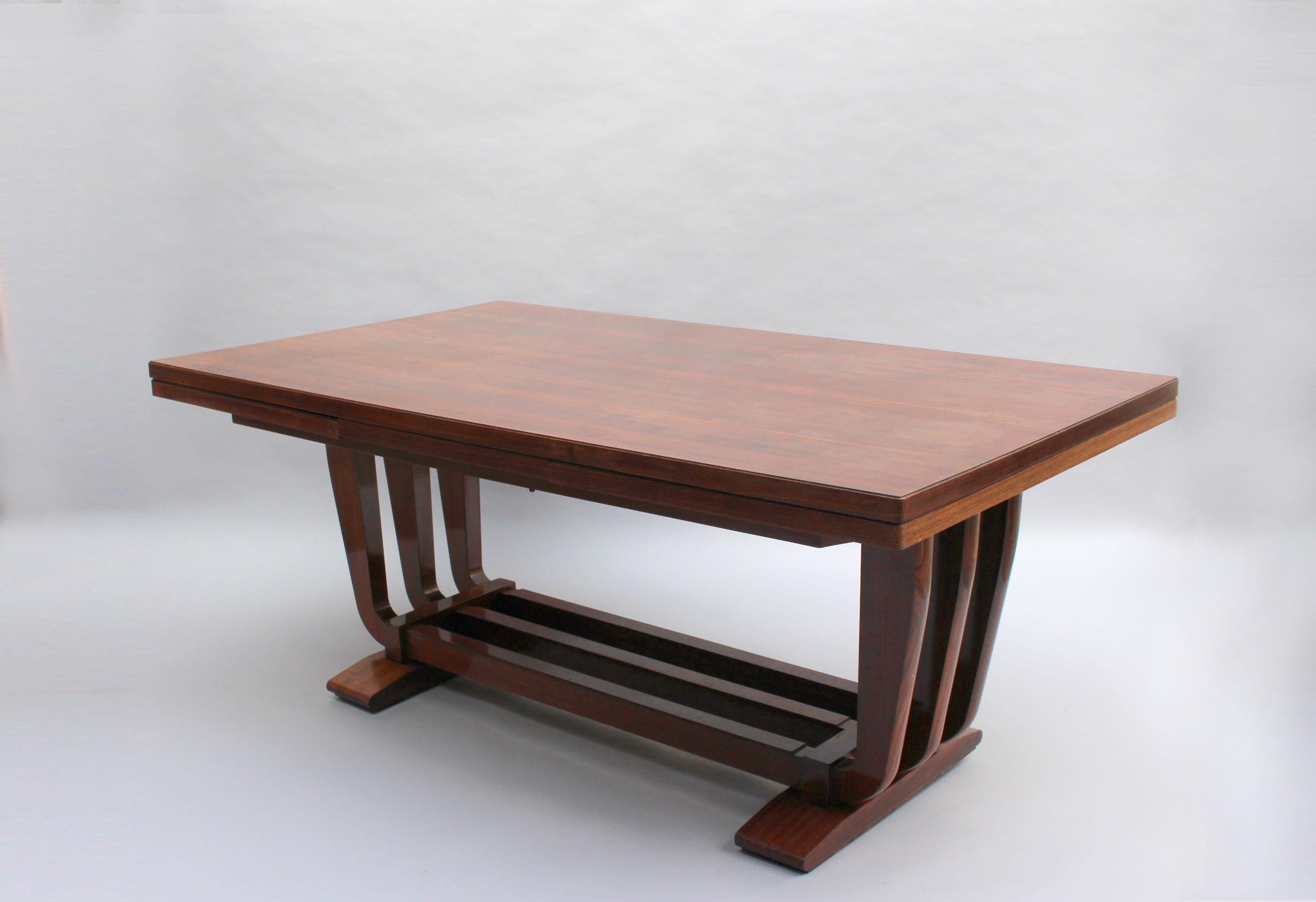 Fine French Art Deco Rosewood Dining Table by Maxime Old For Sale 2