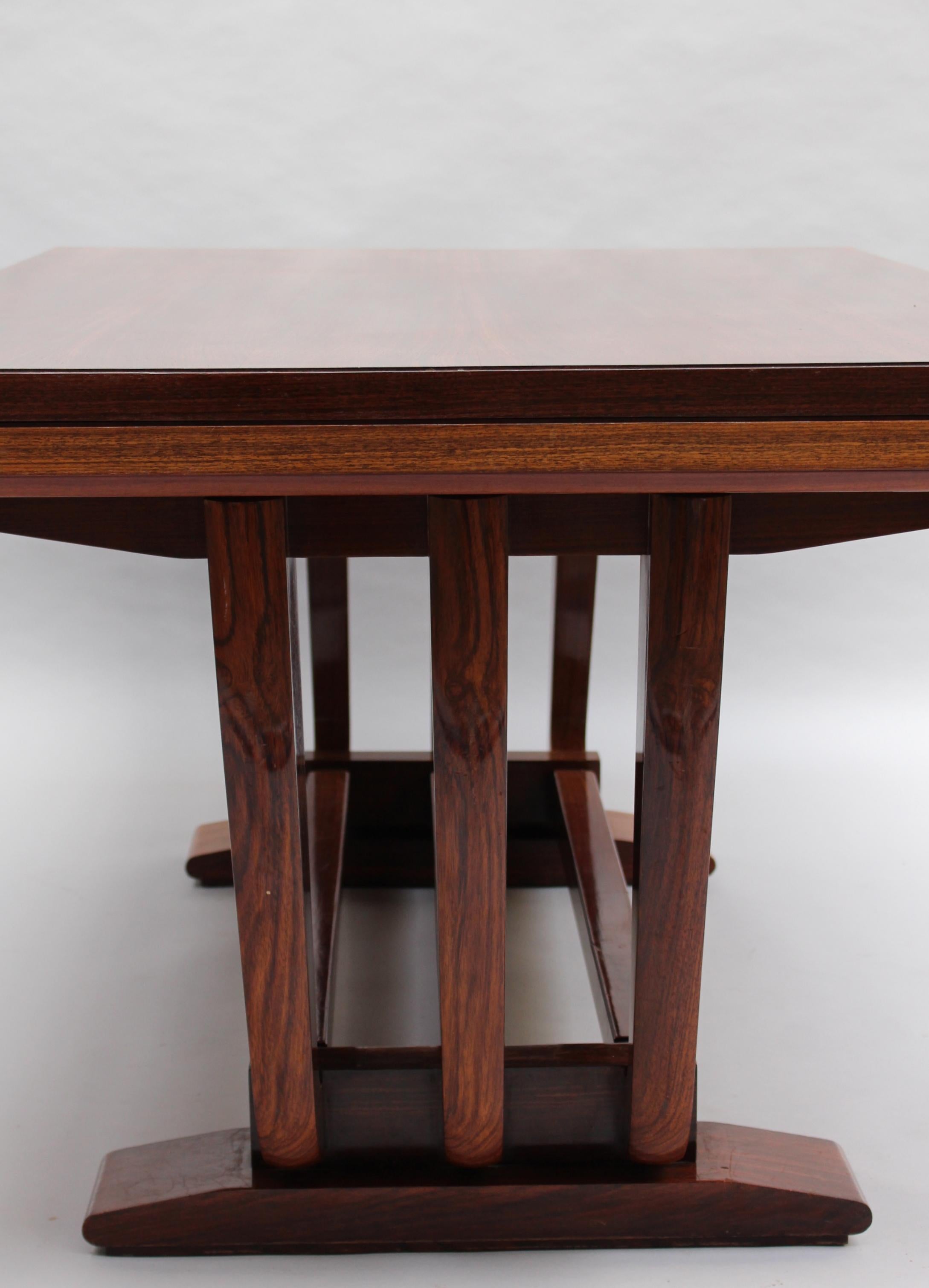Fine French Art Deco Rosewood Dining Table by Maxime Old For Sale 5