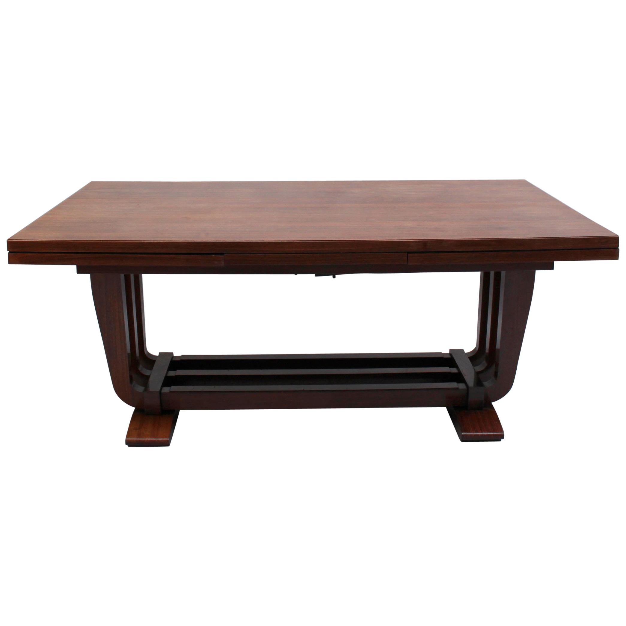 Fine French Art Deco Rosewood Dining Table by Maxime Old