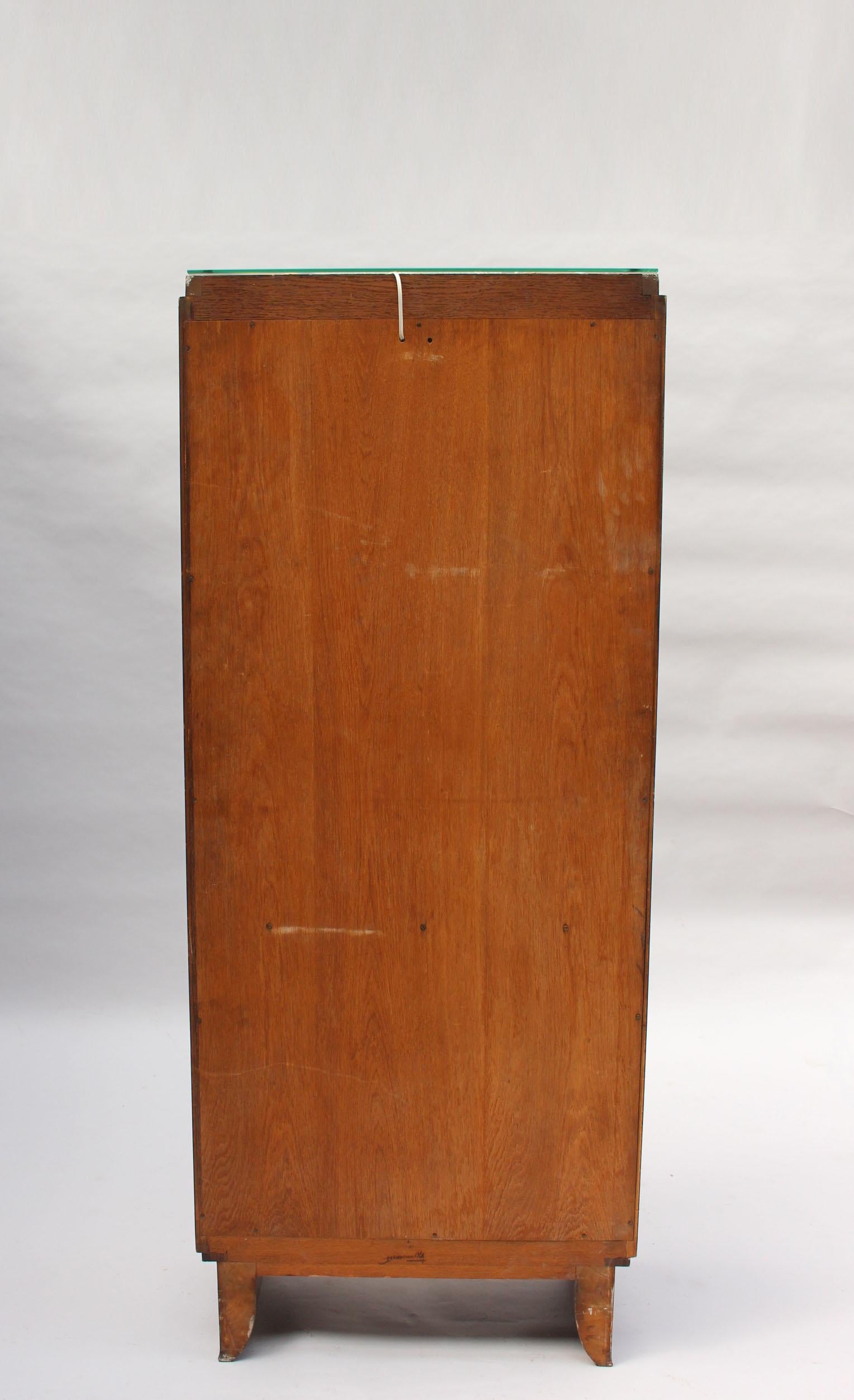 Fine French Art Deco Rosewood Vitrine by Maxime Old For Sale 8