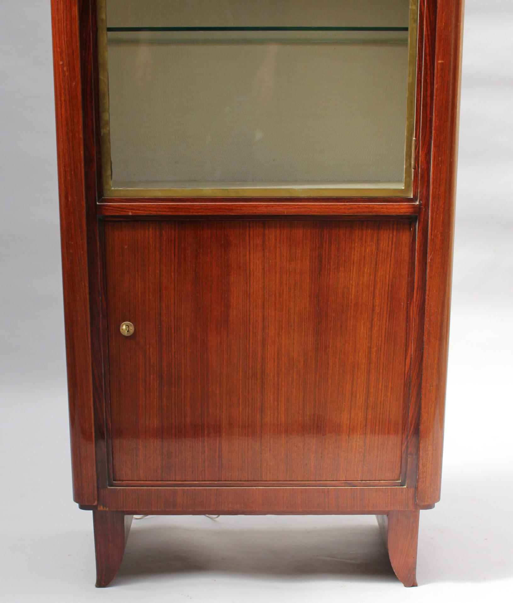 Fine French Art Deco Rosewood Vitrine by Maxime Old 1