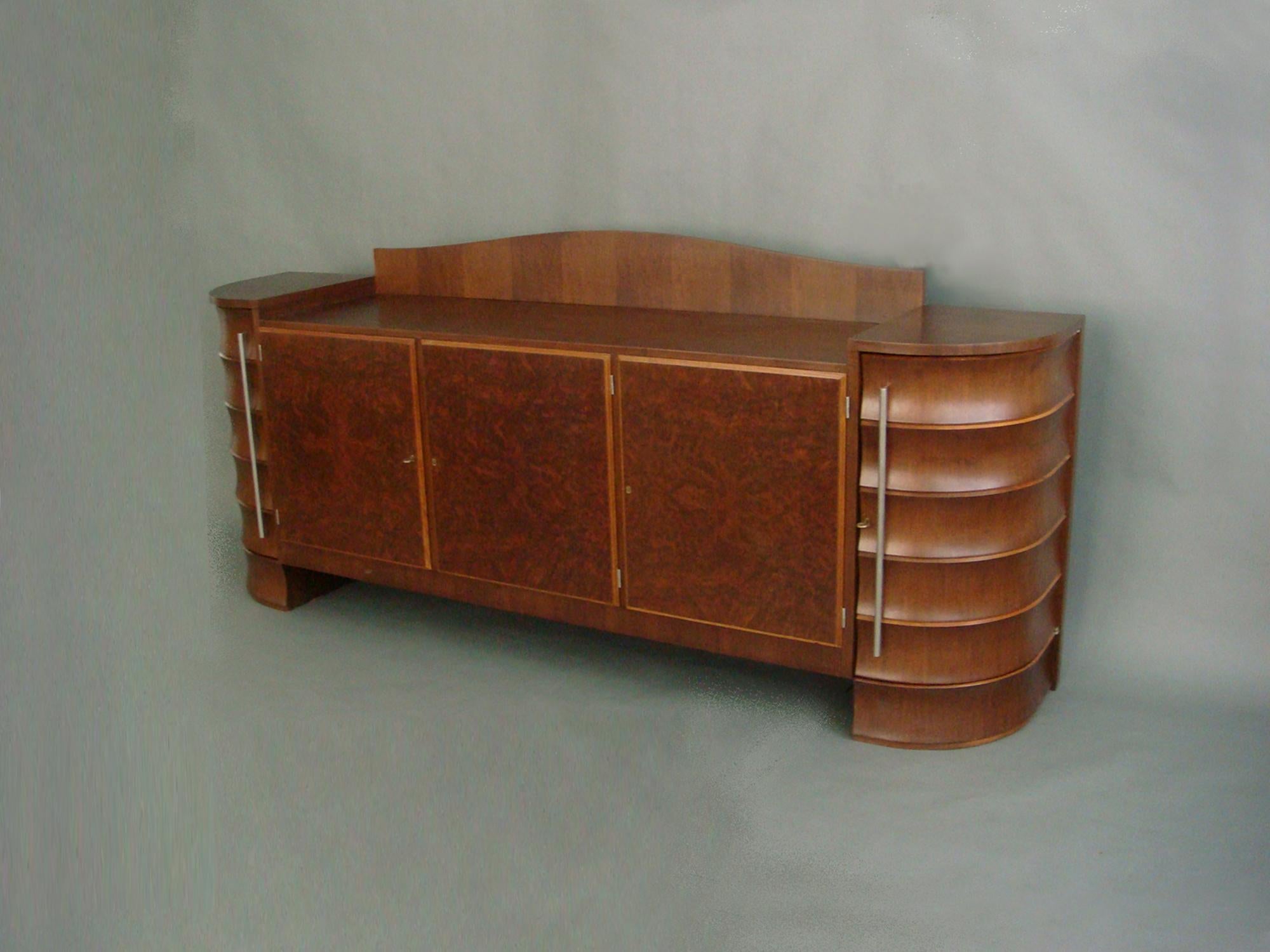 Fine French Art Deco Sideboard by Rene Prou In Good Condition For Sale In Long Island City, NY