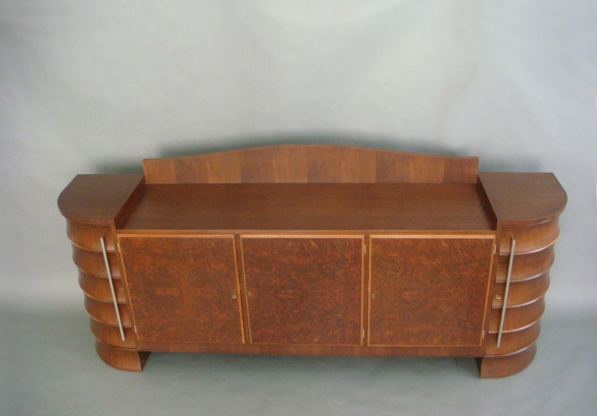 Mid-20th Century Fine French Art Deco Sideboard by Rene Prou For Sale