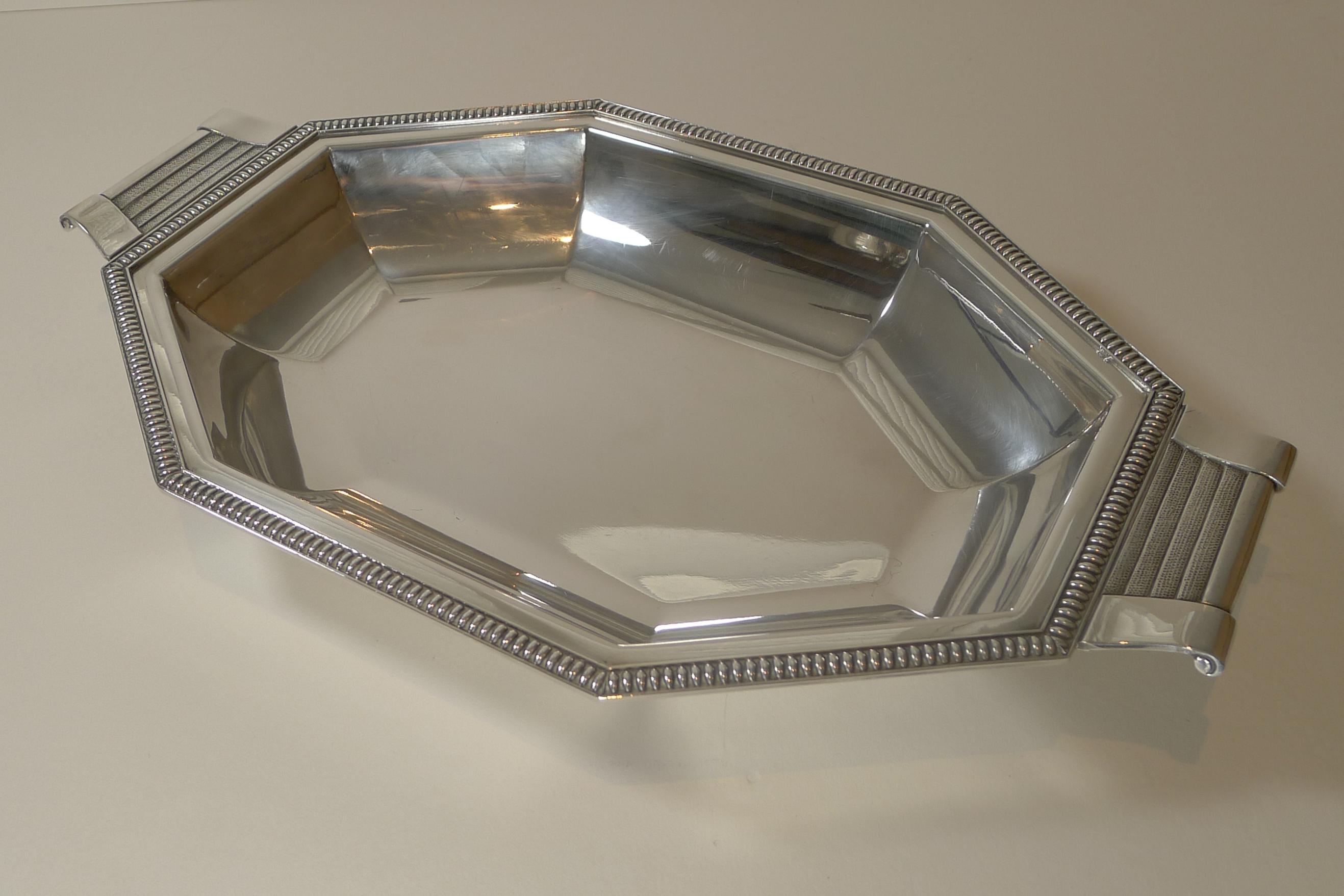 Fine French Art Deco Silver Plated Bread Basket, c.1930 5